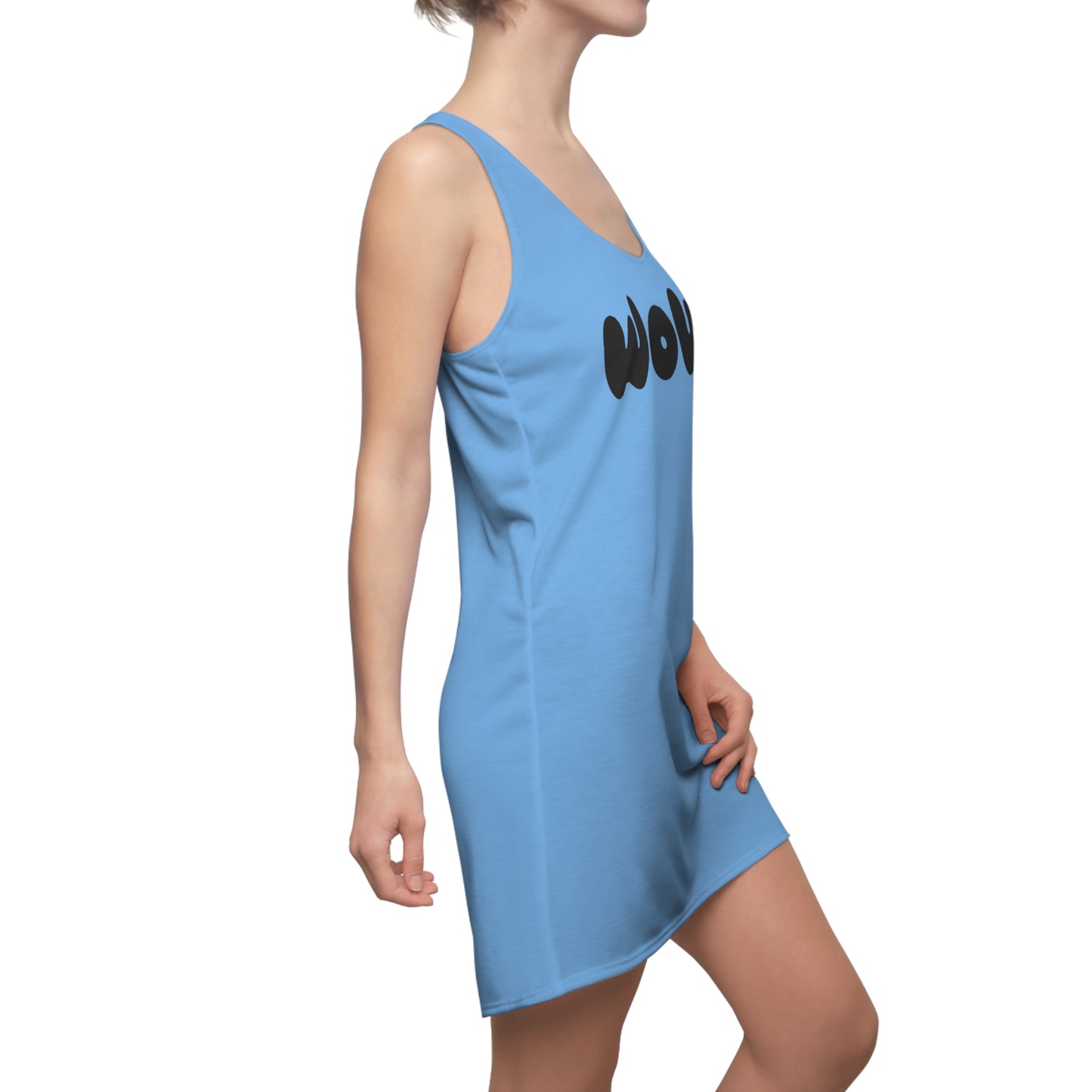 WOW Racerback Kleid – Blaues Trendkleid