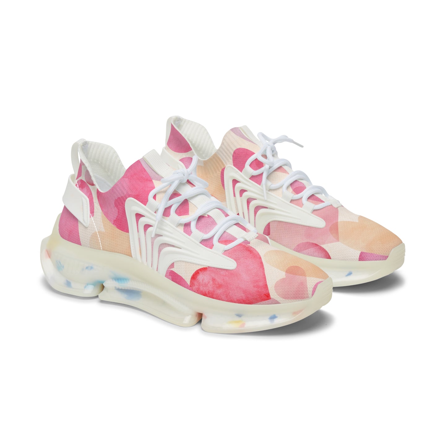 Damen Sneaker mit Herzmuster – Stylische Sportschuhe