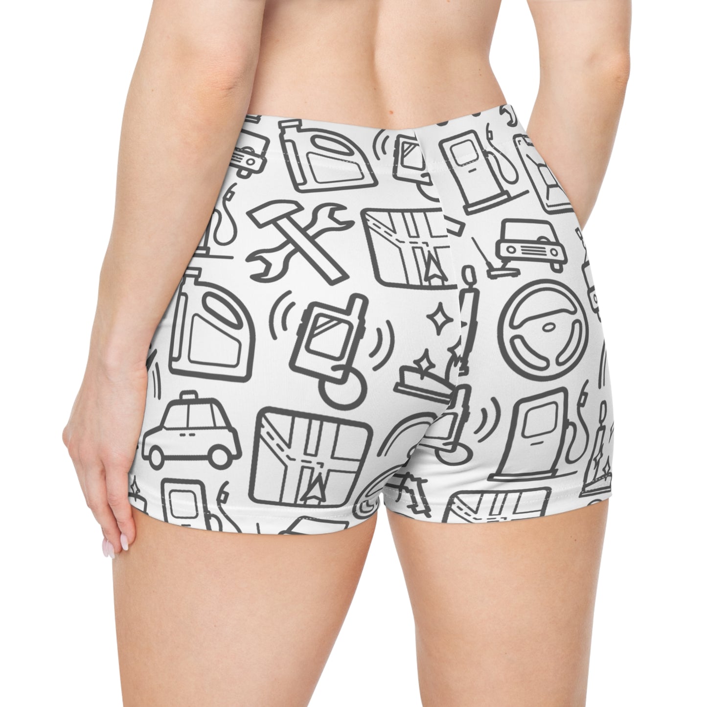 Damen Shorts Illustration Print Activewear Sommer Freizeit Sport