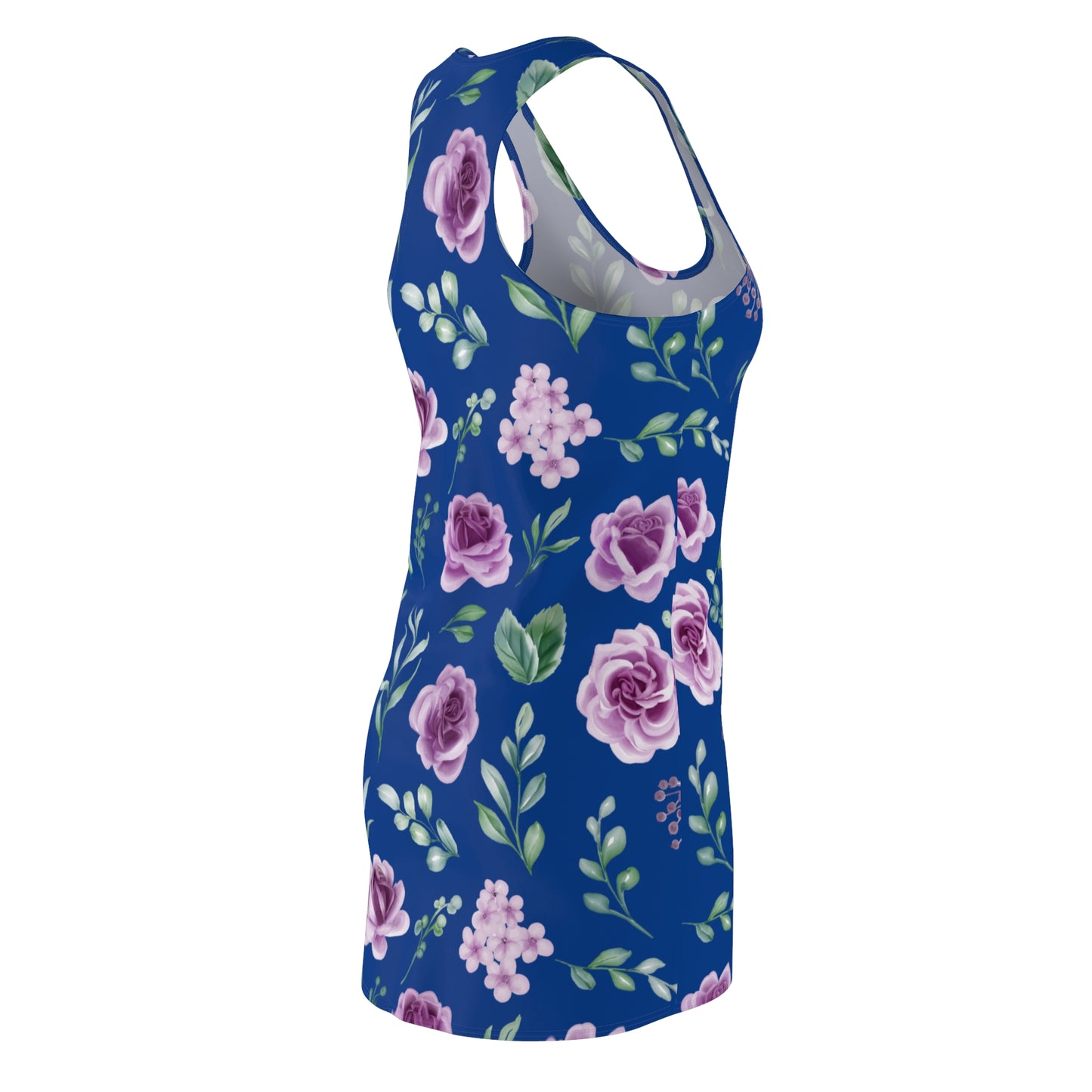Blau Floral Racerback Kleid – Blumenkleid Sommer Damen