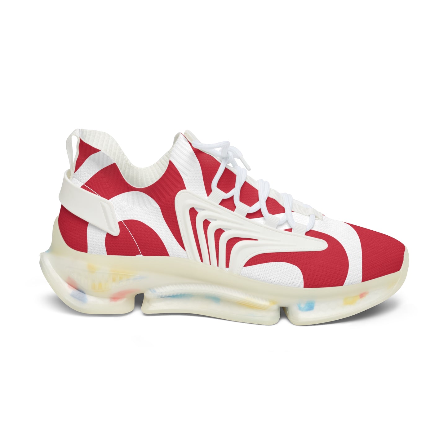 MauserDesign Damen Sneaker Rot Mesh Atmungsaktiv Bequeme Turnschuhe