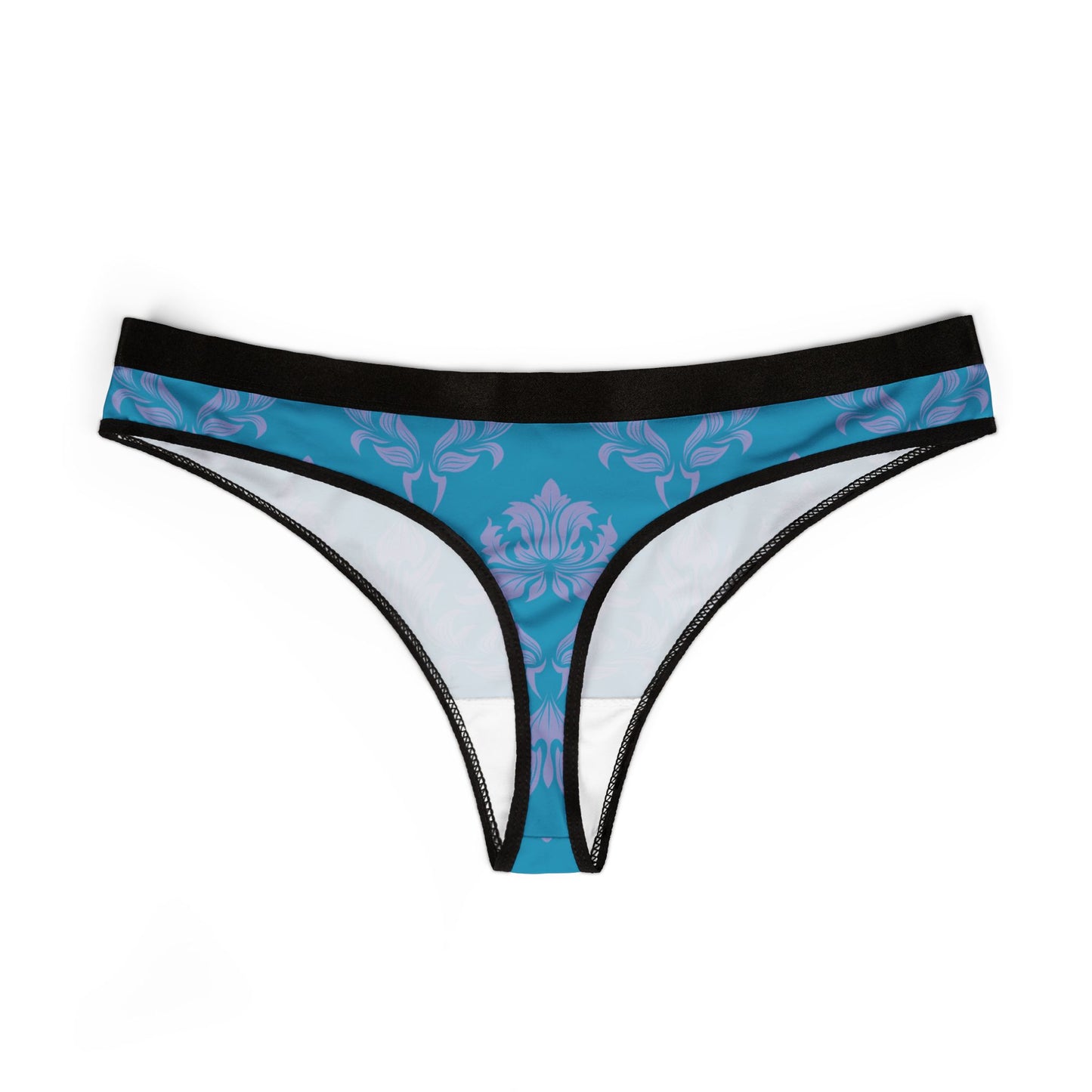 Damen Thong Unterwaesche Bequeme Atmungsaktive Slips mit Blumendruck