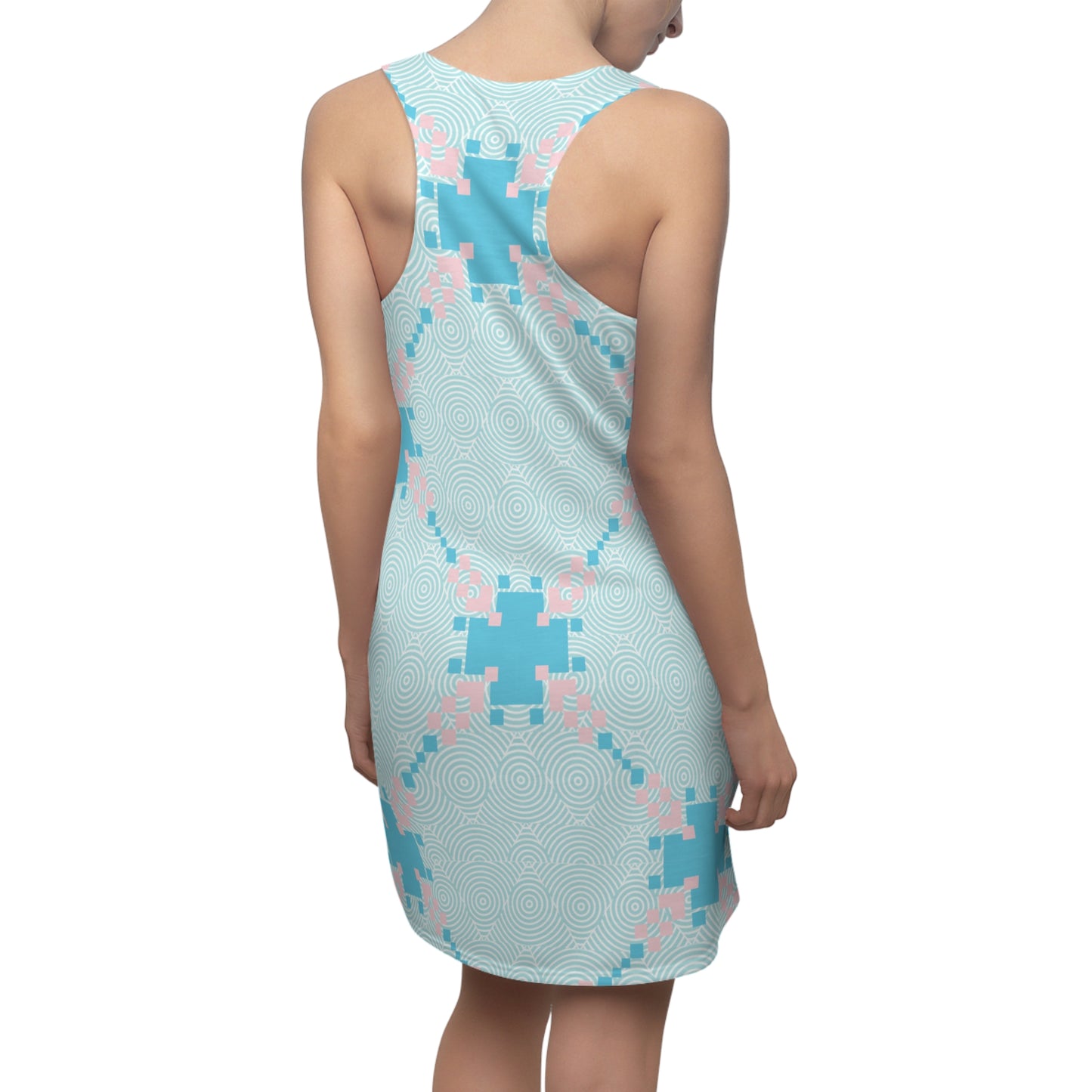 Damen Racerback Kleid mit geometrischem Muster – Bequemes Sommerkleid