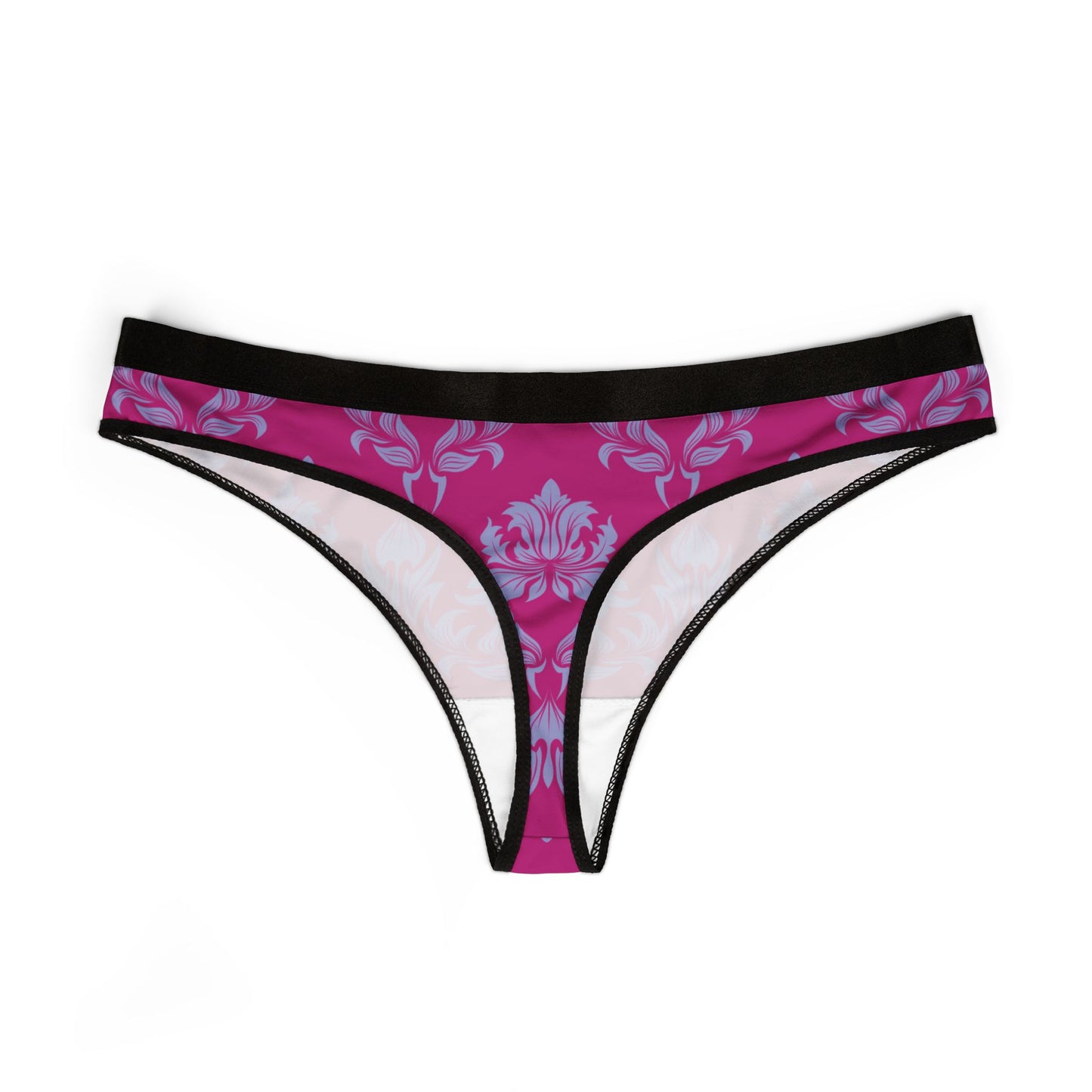 Damen Thong Unterwaesche Bequeme Atmungsaktive Slips mit Blumendruck