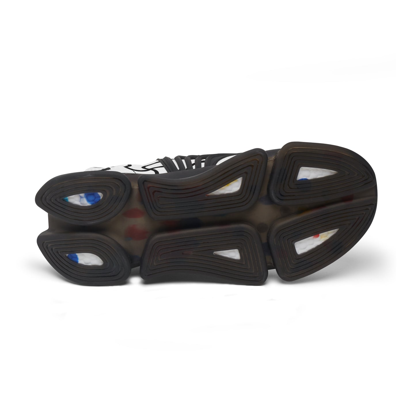 Damen Sneaker Schwarz Weiß Modern Linienmuster Atmungsaktiv