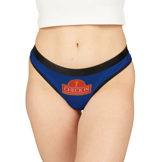 Blaues Damen Thong Unterwäsche Bequeme Atmungsaktive Slips MauserDesign