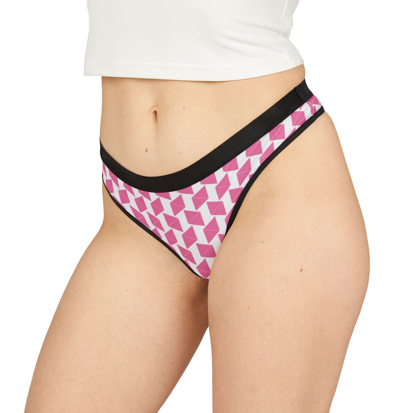 Damen Thong Unterwaesche Bequeme Atmungsaktive Slips mit Geometric