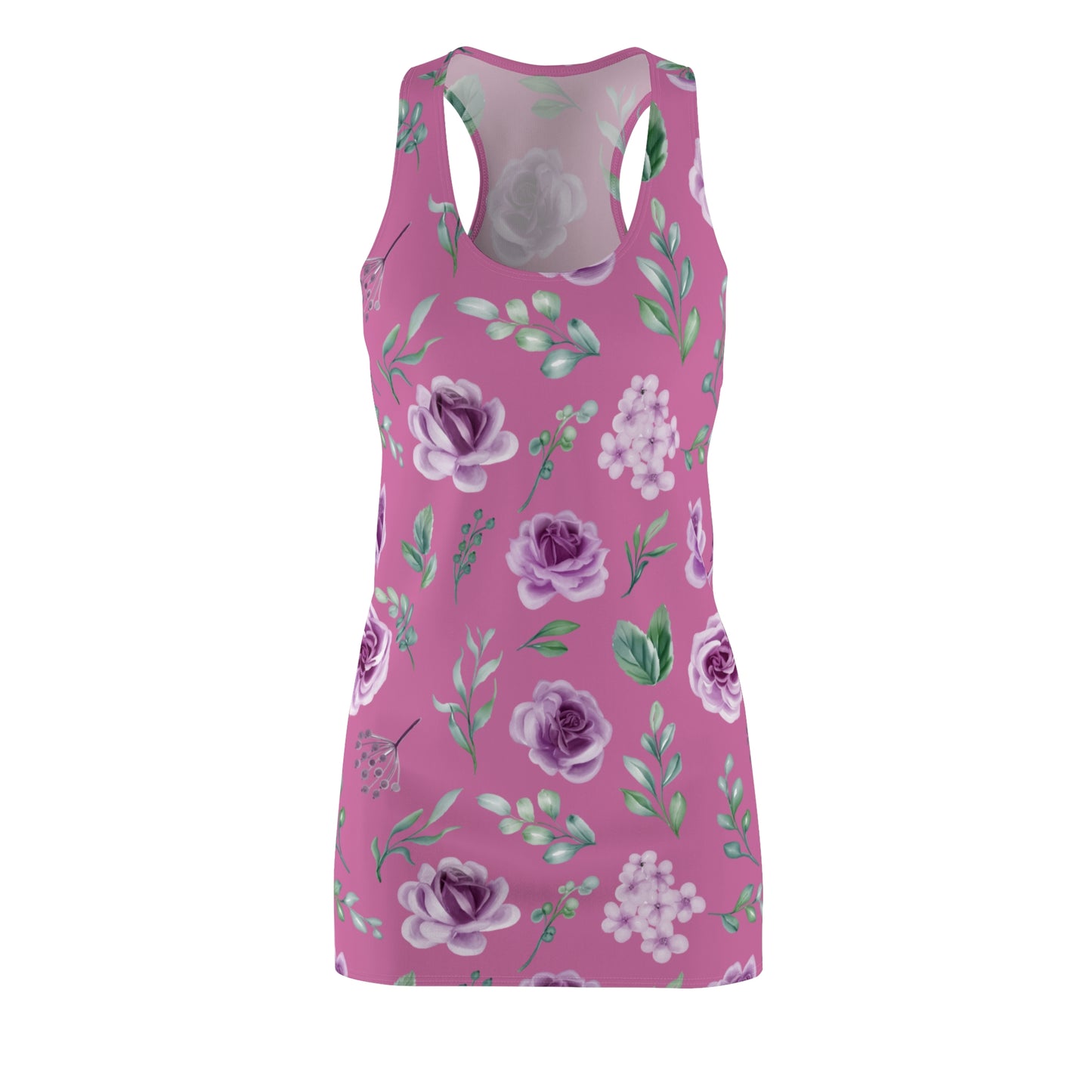 Rosa Floral Racerback Kleid – Blumenkleid Sommer Damen