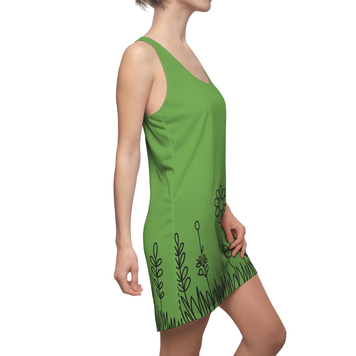 Blumen Racerback Kleid – Bequemes Sommerkleid