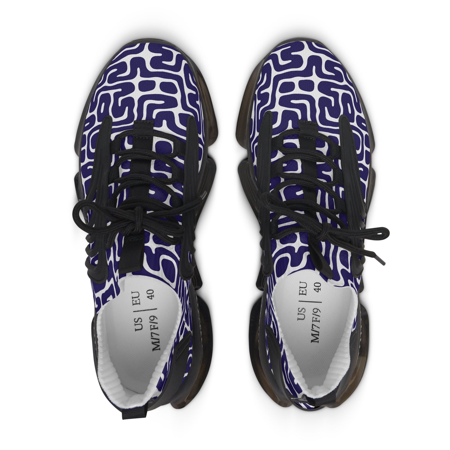 Damen Sneaker Blau Weiß Modern Design Atmungsaktiv