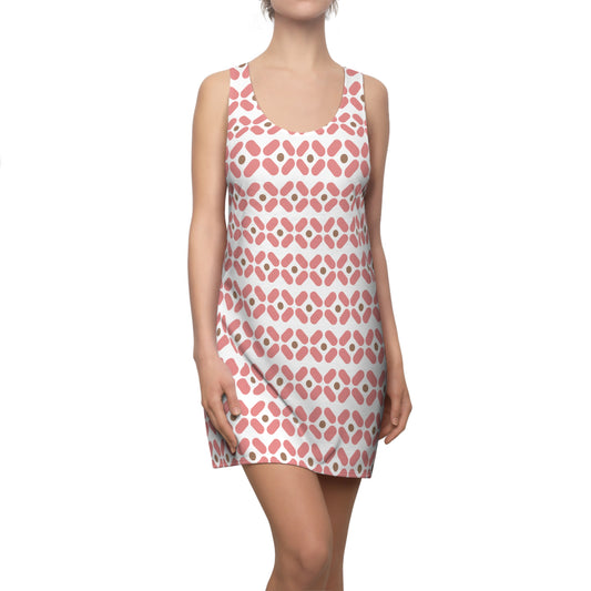 Weiß Rosé Racerback Kleid – Chic Sommerkleid