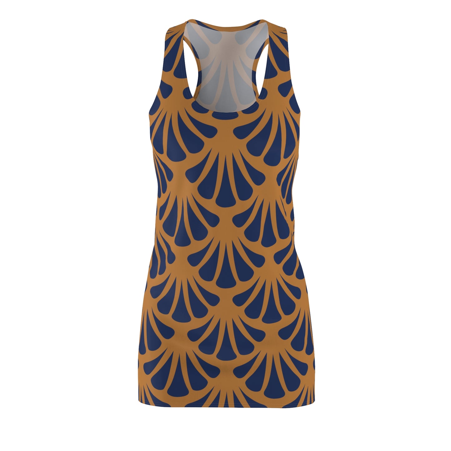 Braunes Damen Kleid Nautik Racerback Sommer Strand Casual