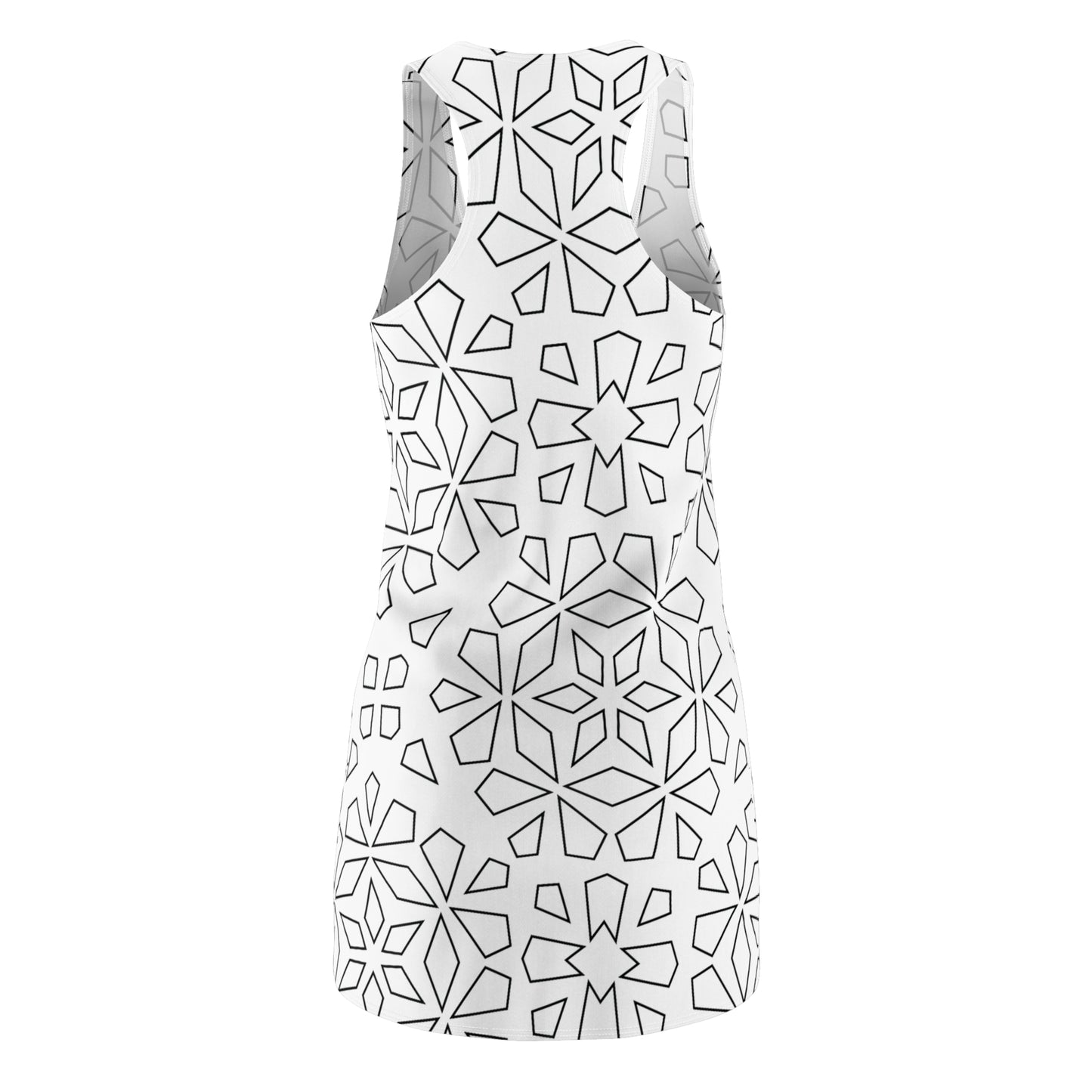 Schwarz Weiß Racerback Kleid – Stylische Damenmode