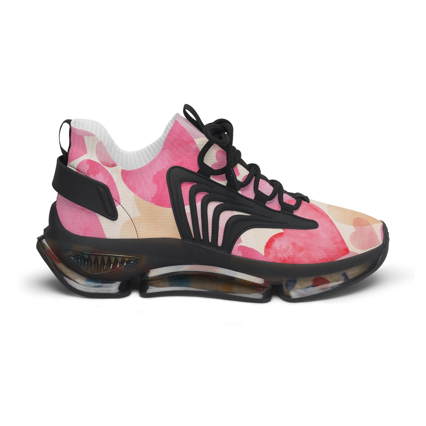 Damen Sneaker mit Herzmuster – Stylische Sportschuhe