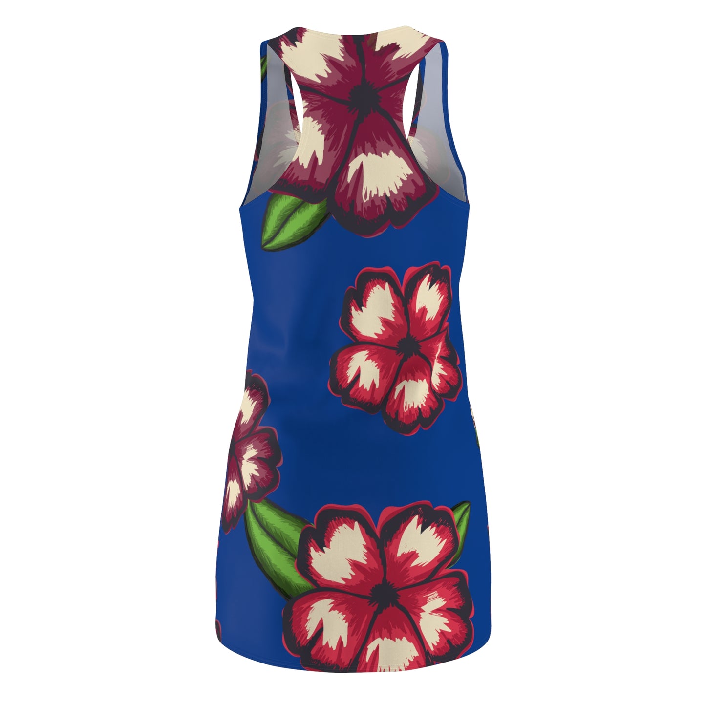 Blaues Hibiskus Racerback Kleid – Stylishes Sommerkleid
