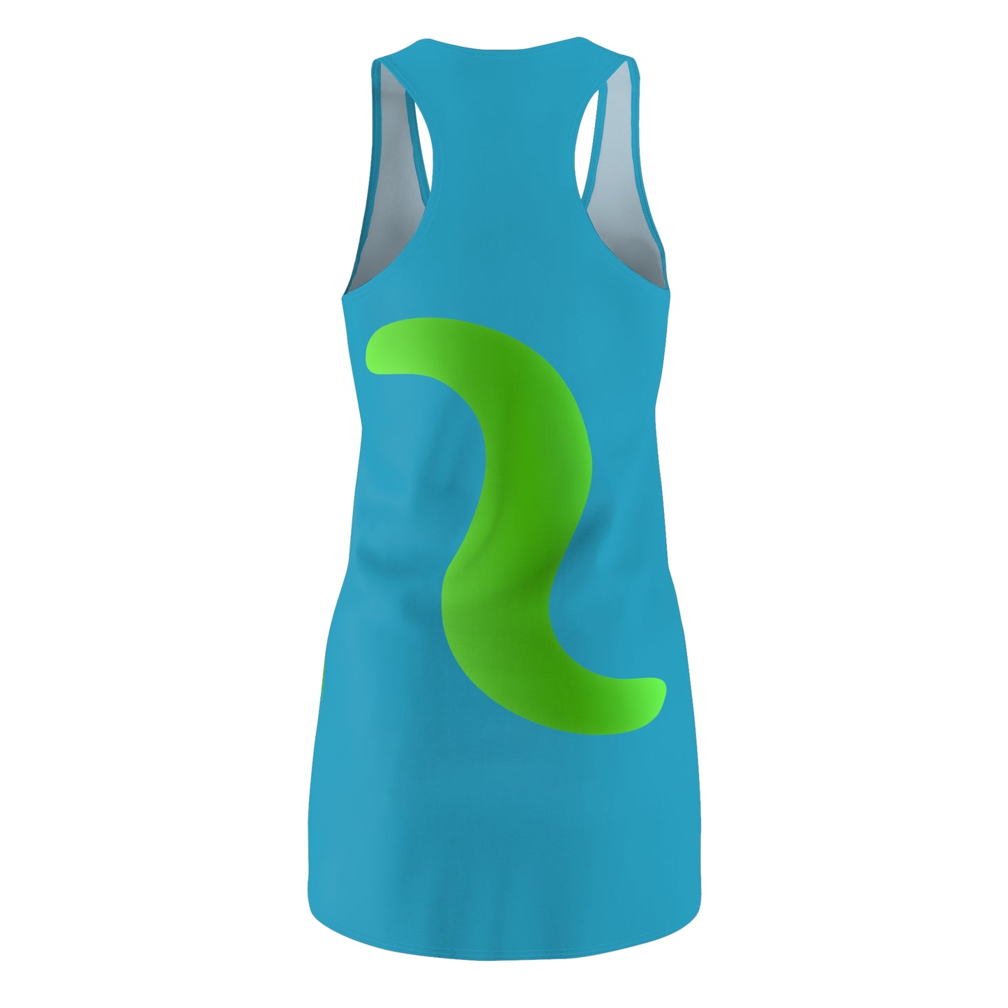 Türkis Grün Abstrakt Racerback Kleid – Stylishes Sommerkleid