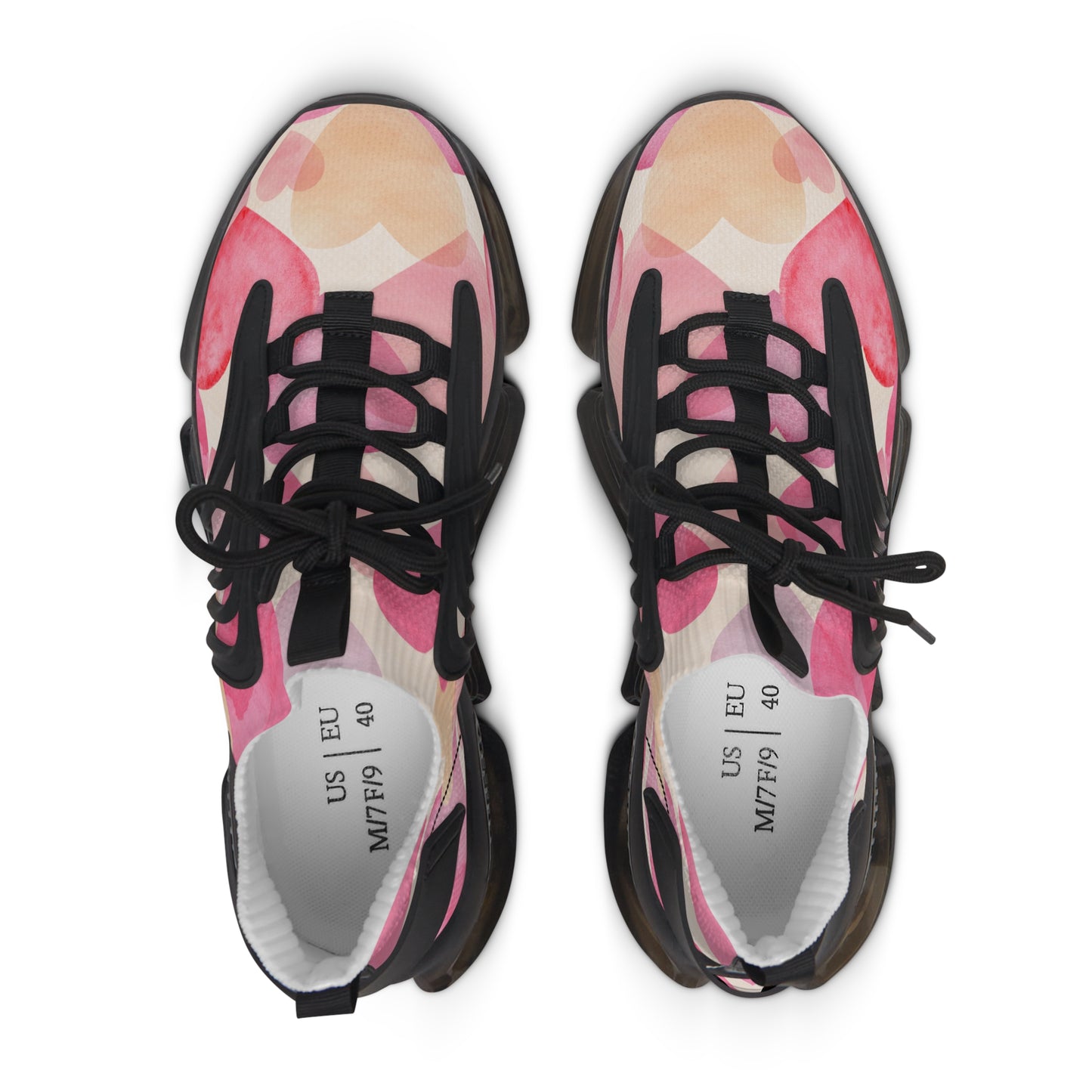 Damen Sneaker mit Herzmuster – Stylische Sportschuhe