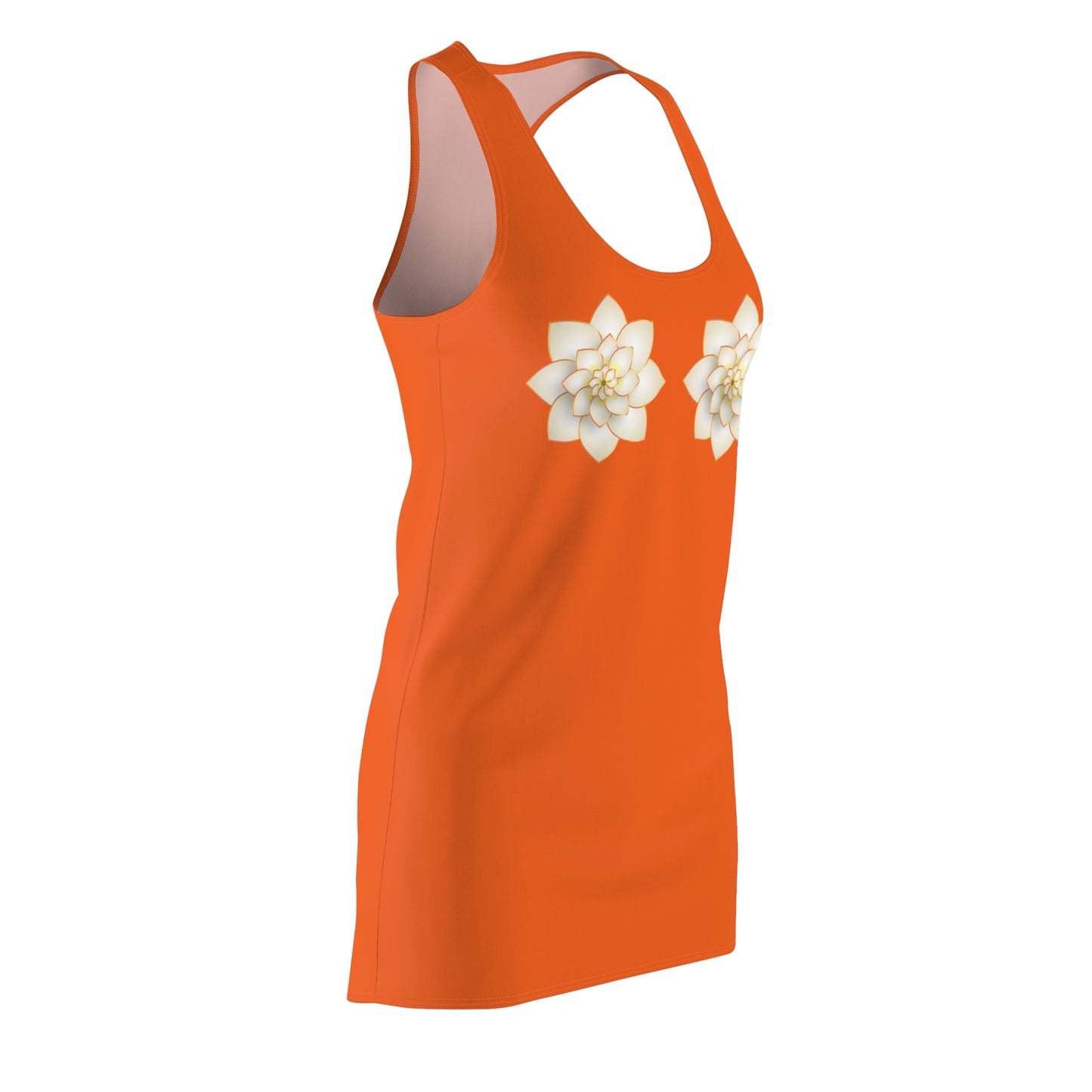 Oranges Damen Kleid Lotus Racerback Sommer Elegant Alltag Events