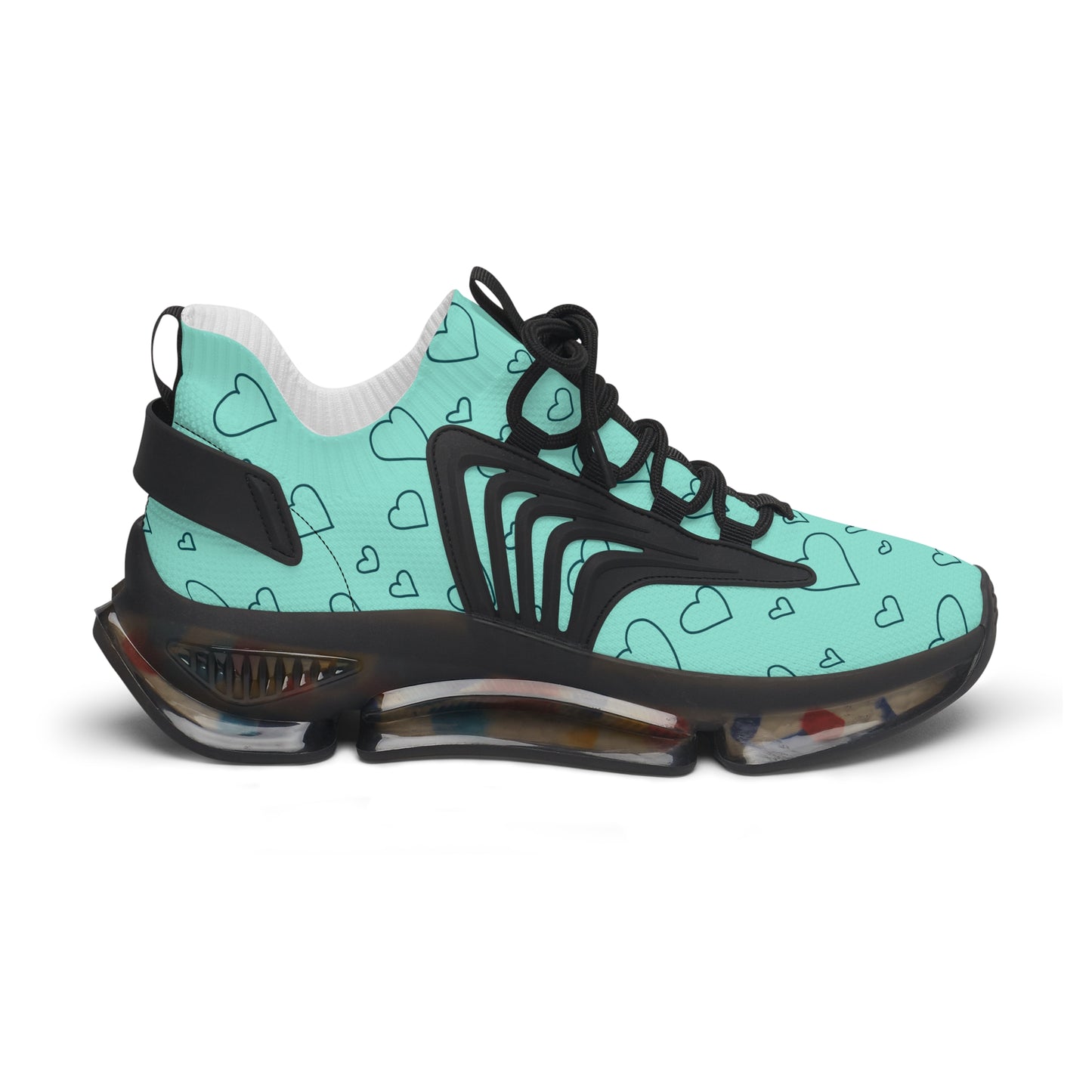 Damen Sneaker mit Herzmuster – Stylische Sportschuhe