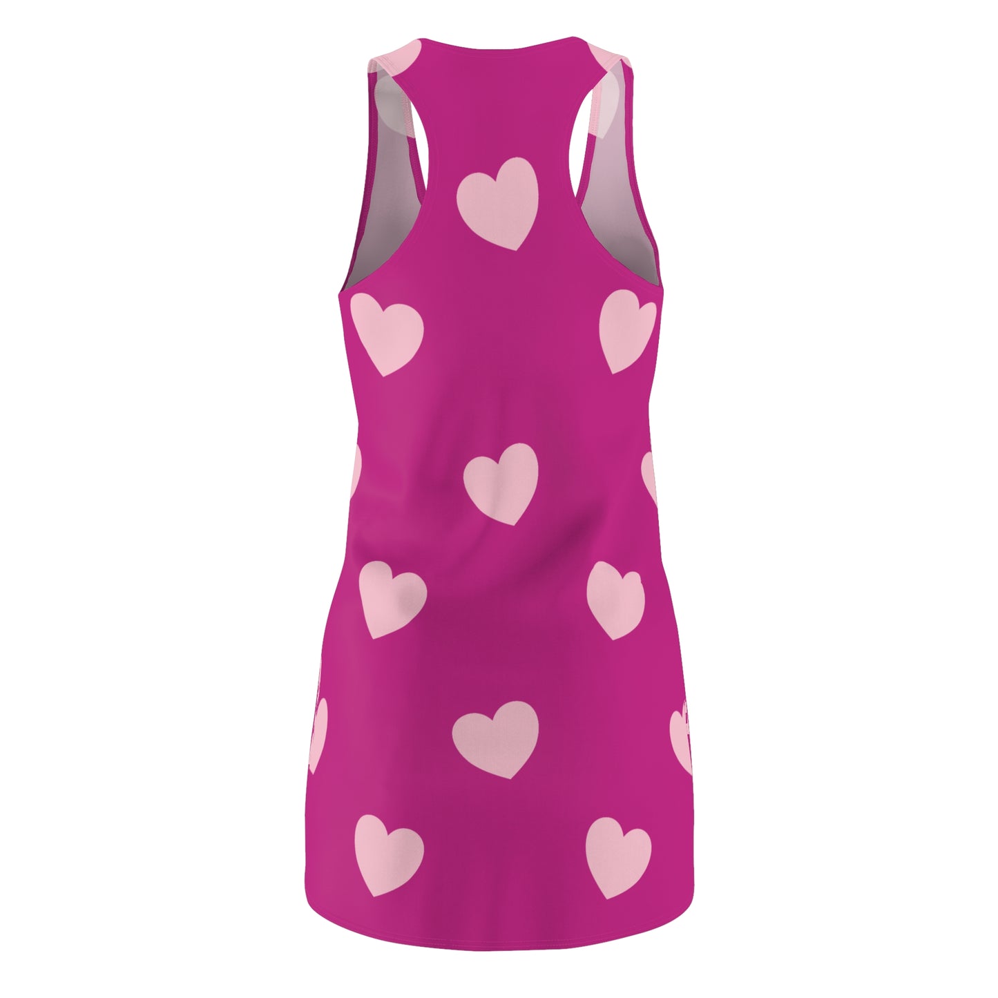 Rosa Herz Racerback Kleid – Romantisches Sommerkleid