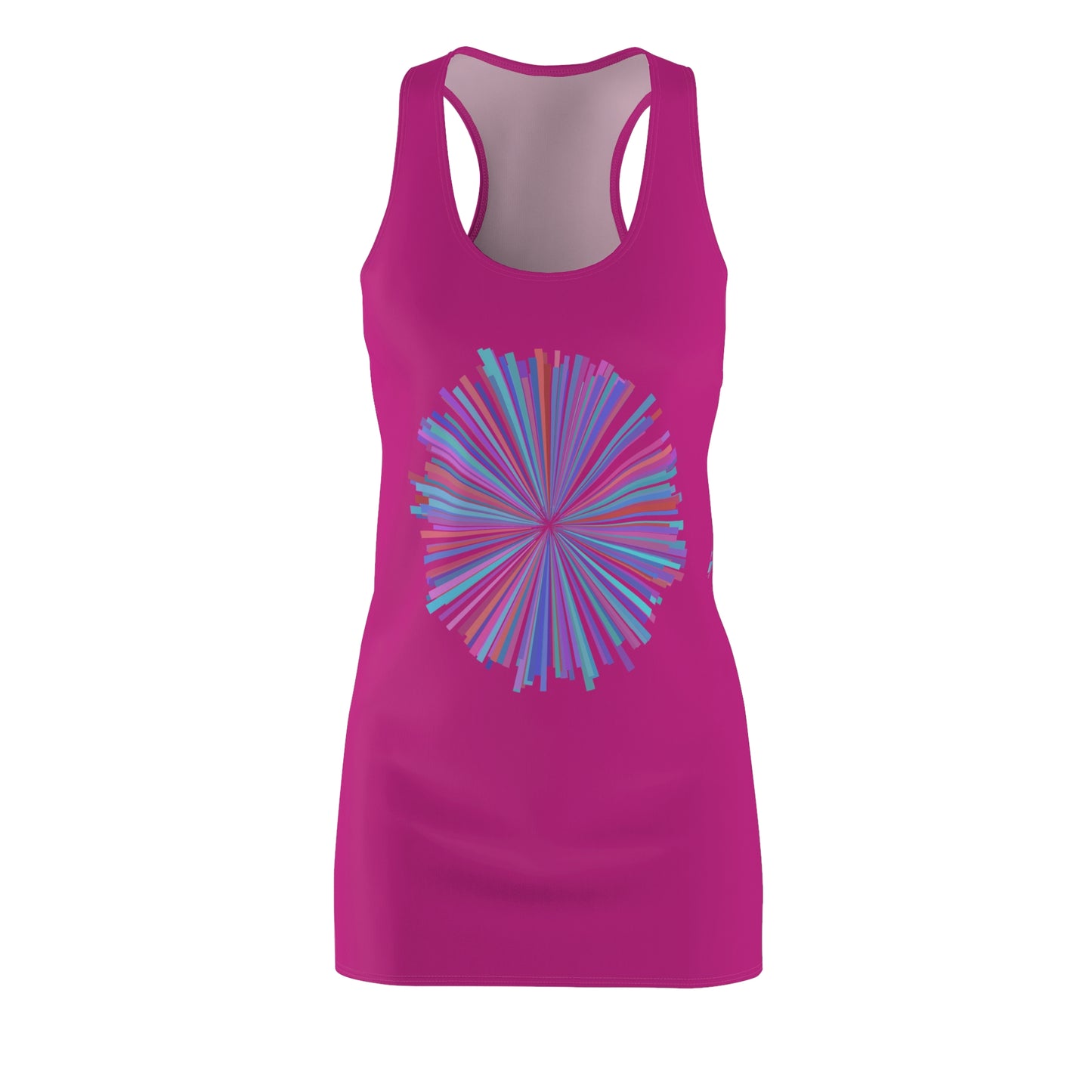 Racerback Kleid mit Aquarell-Muster – Pinkes Sommerkleid, elegant & leicht
