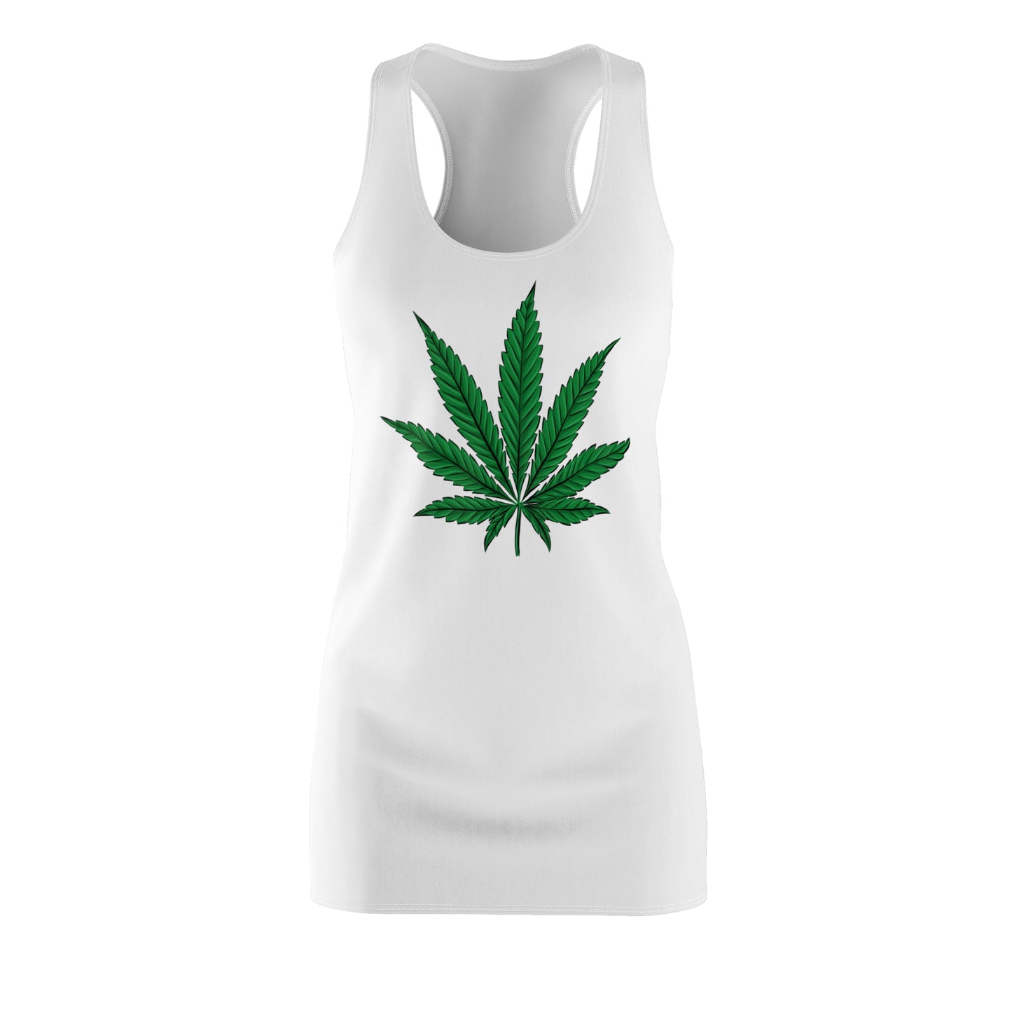 Cannabis Leaf Racerback Kleid – Trendiges Festival Outfit