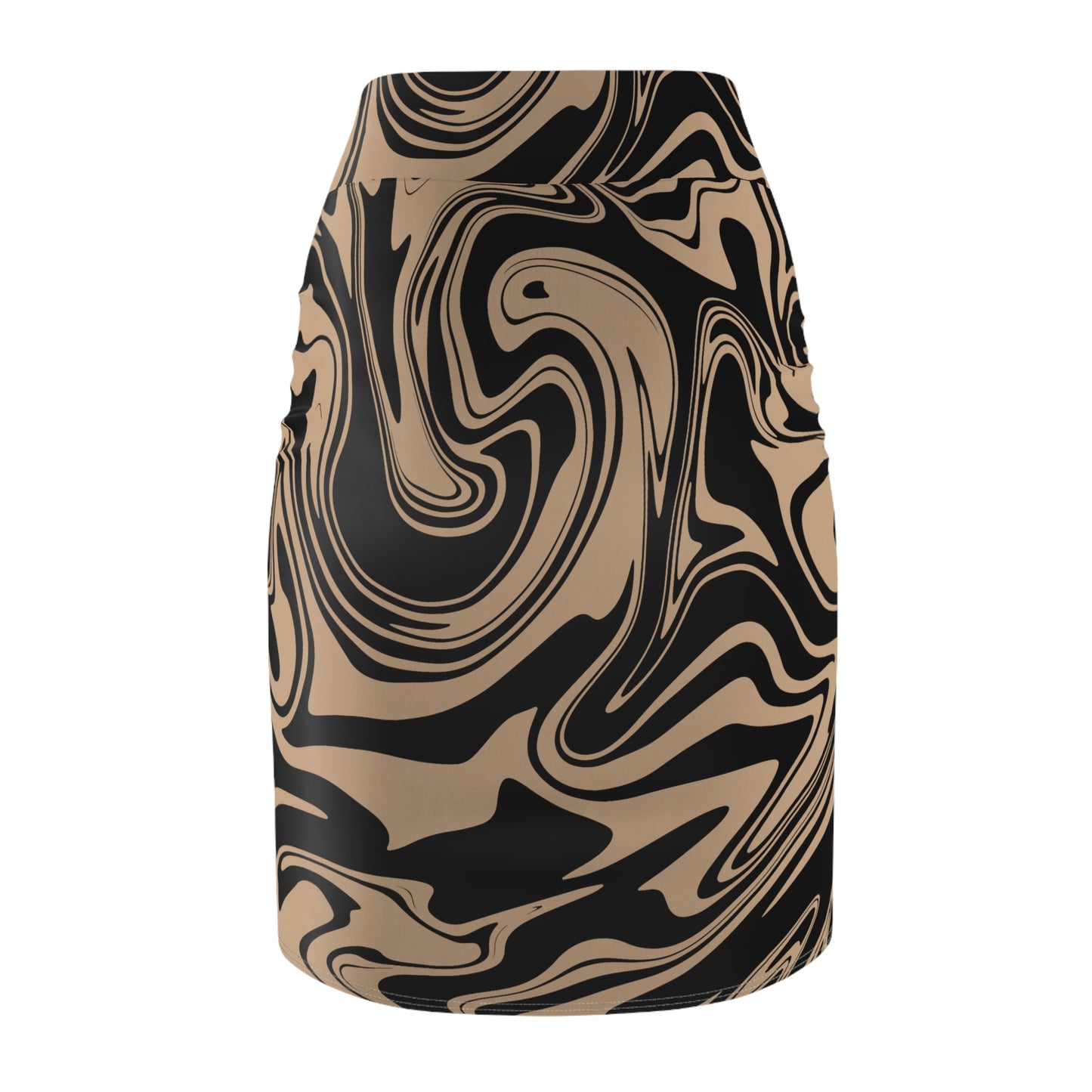 Damen Rock Marmor Print Bleistift Elegant Business Casual