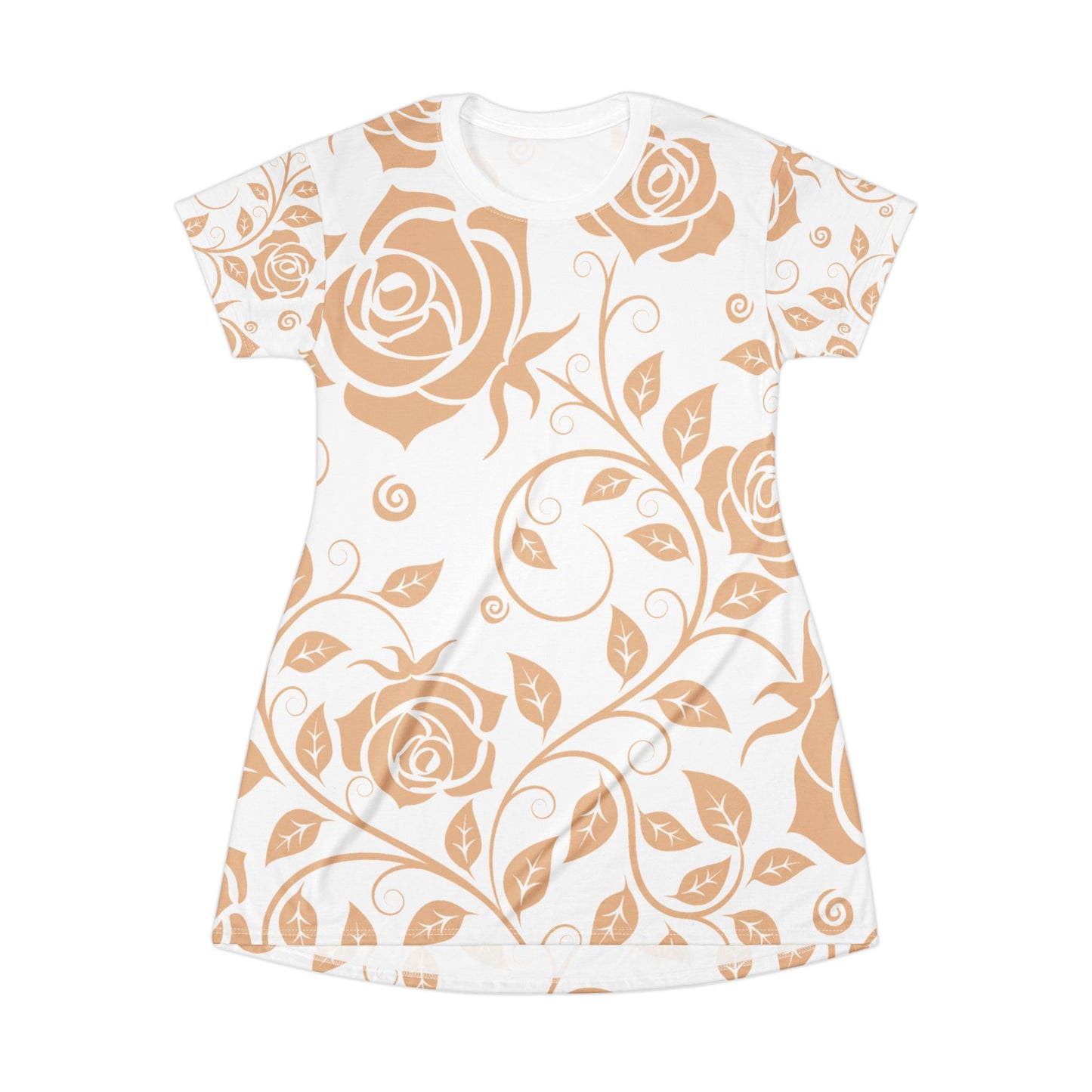 Damen Kleid Blumen T Shirt Style Sommer Boho Casual