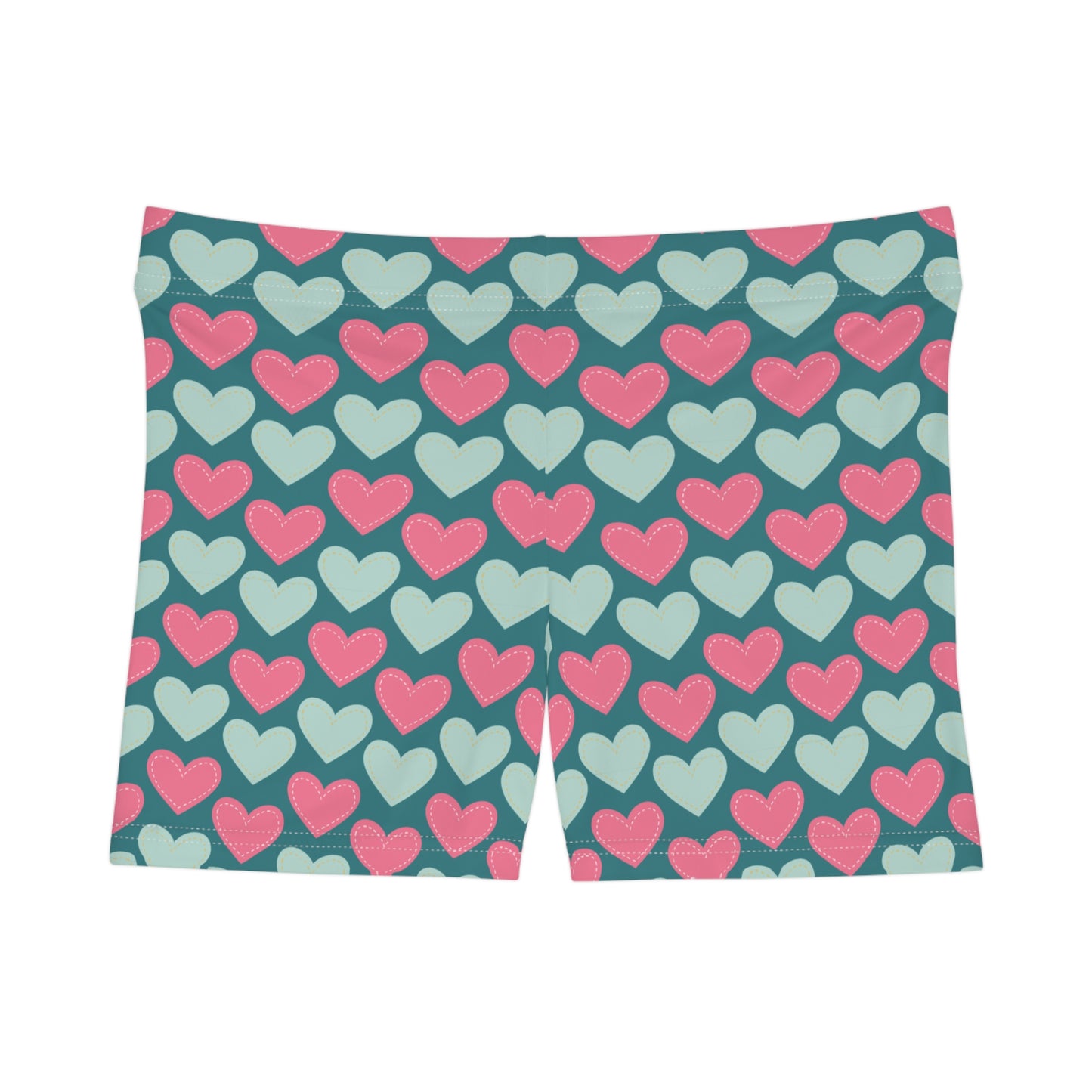 Damen Shorts Herz Print Bequem Sommer Sport Freizeit