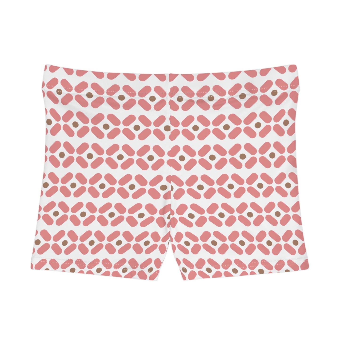 Damen Shorts Rosa Geometrie Muster Sport Freizeit Activewear