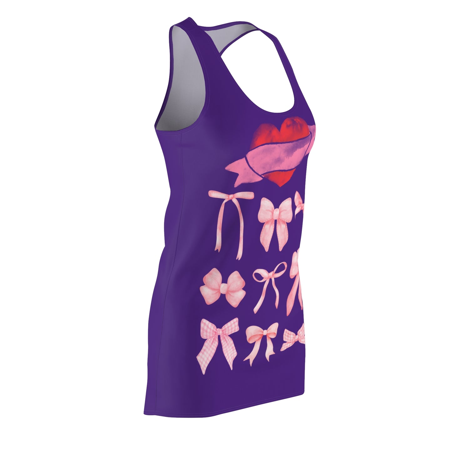 Herz & Schleifen Racerback Kleid – Romantisches Sommerkleid