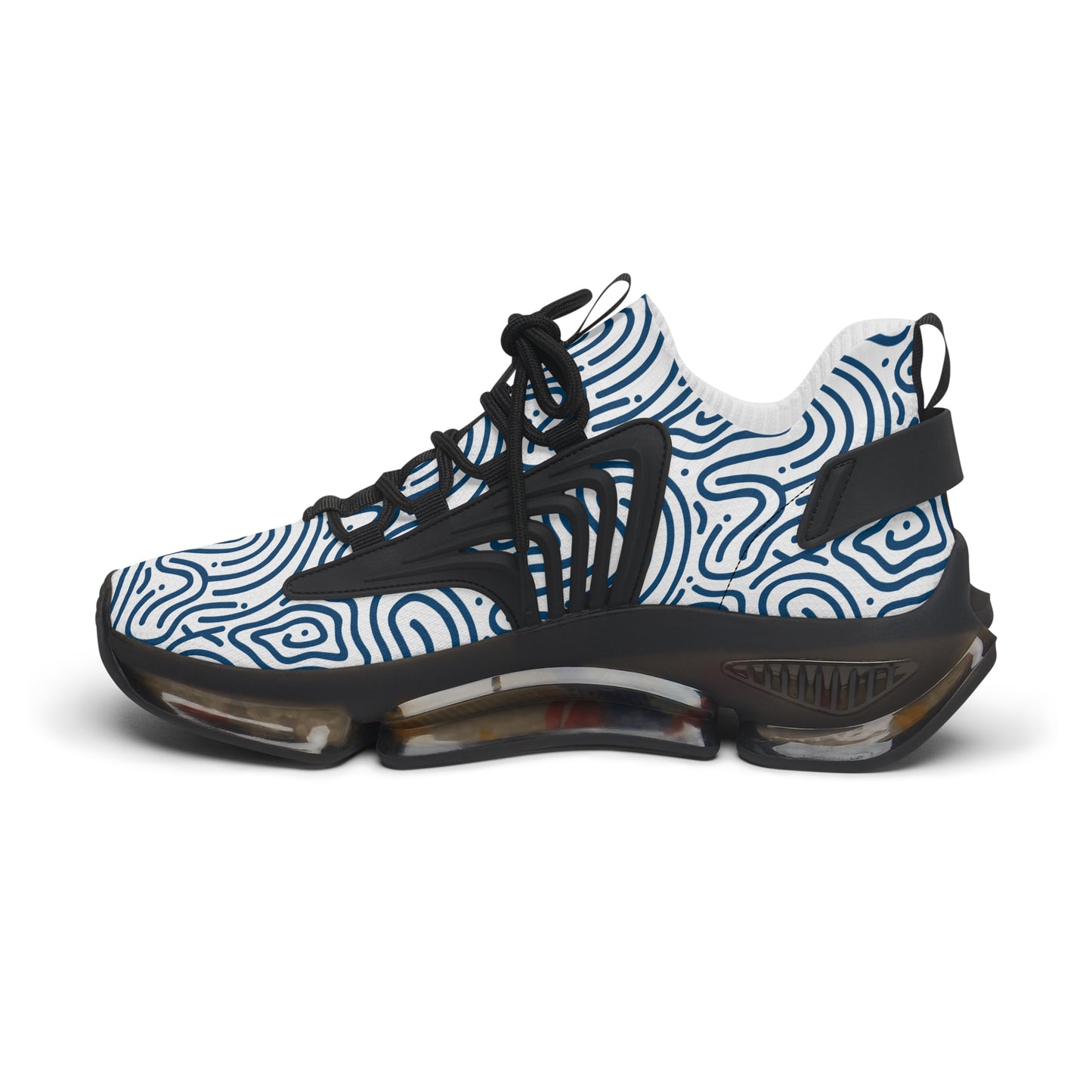 Damen Sneaker Blau Weiß Modern Design Atmungsaktiv