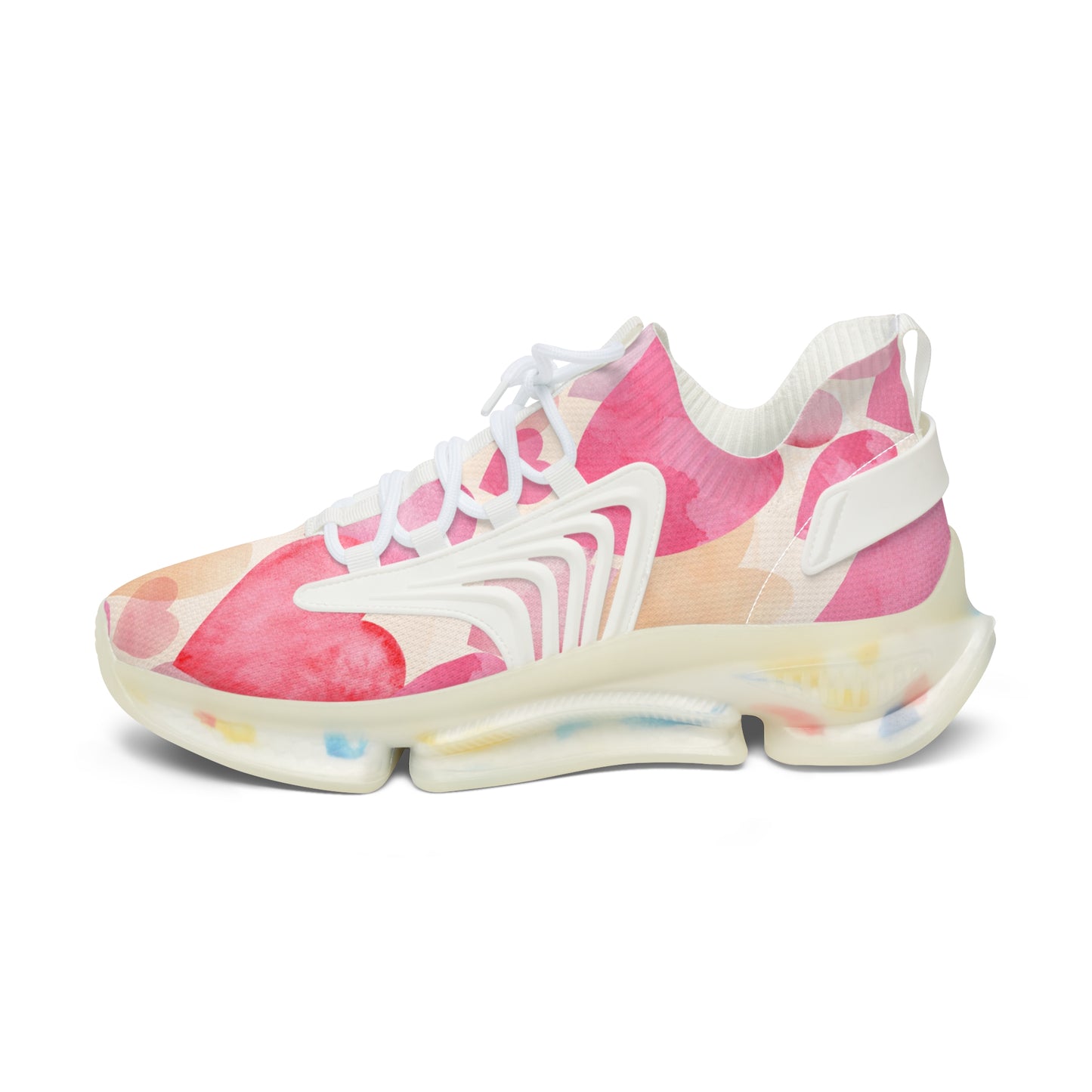 Damen Sneaker mit Herzmuster – Stylische Sportschuhe