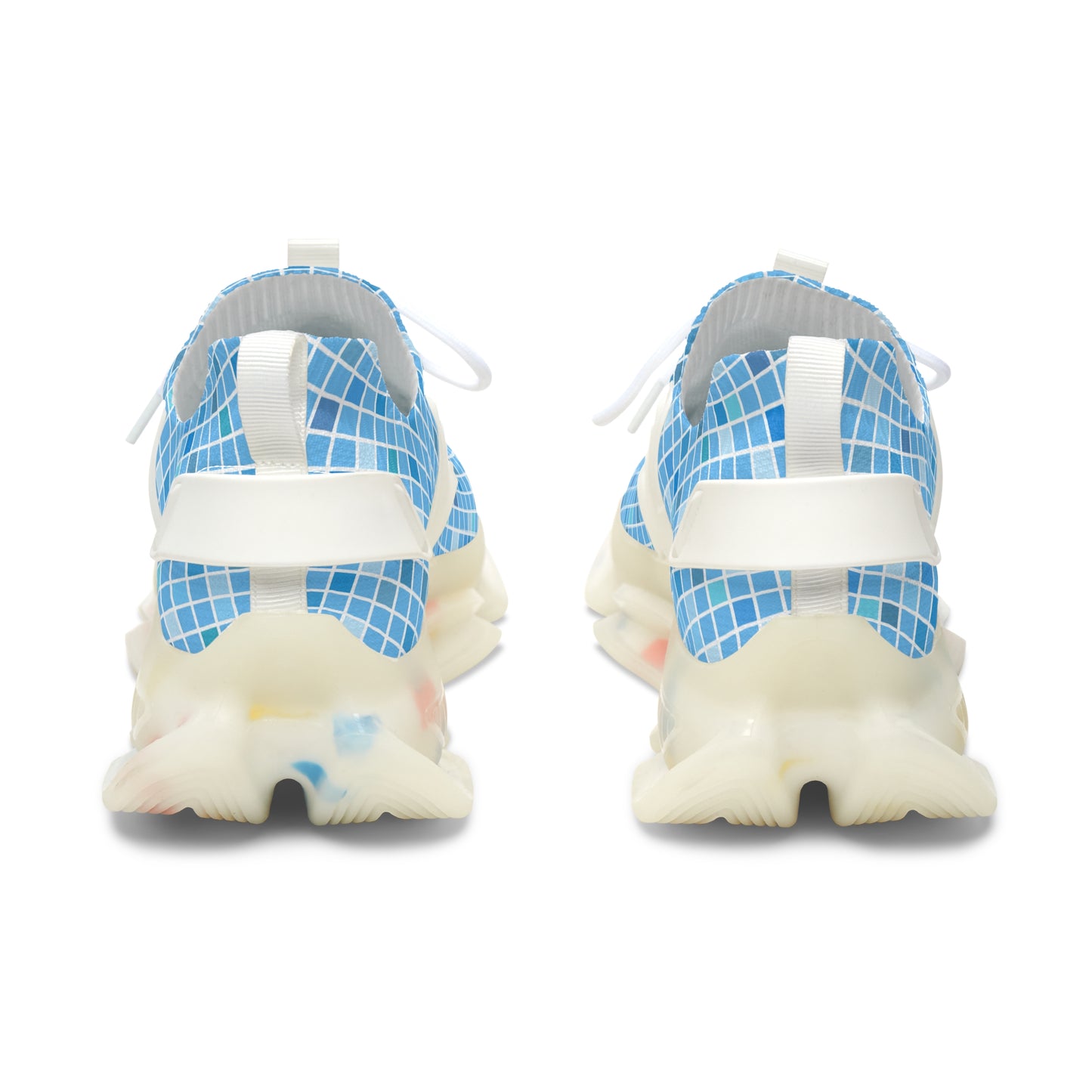 Blaue Damen Sneaker – Trendige Sportschuhe mit modernem Karomuster