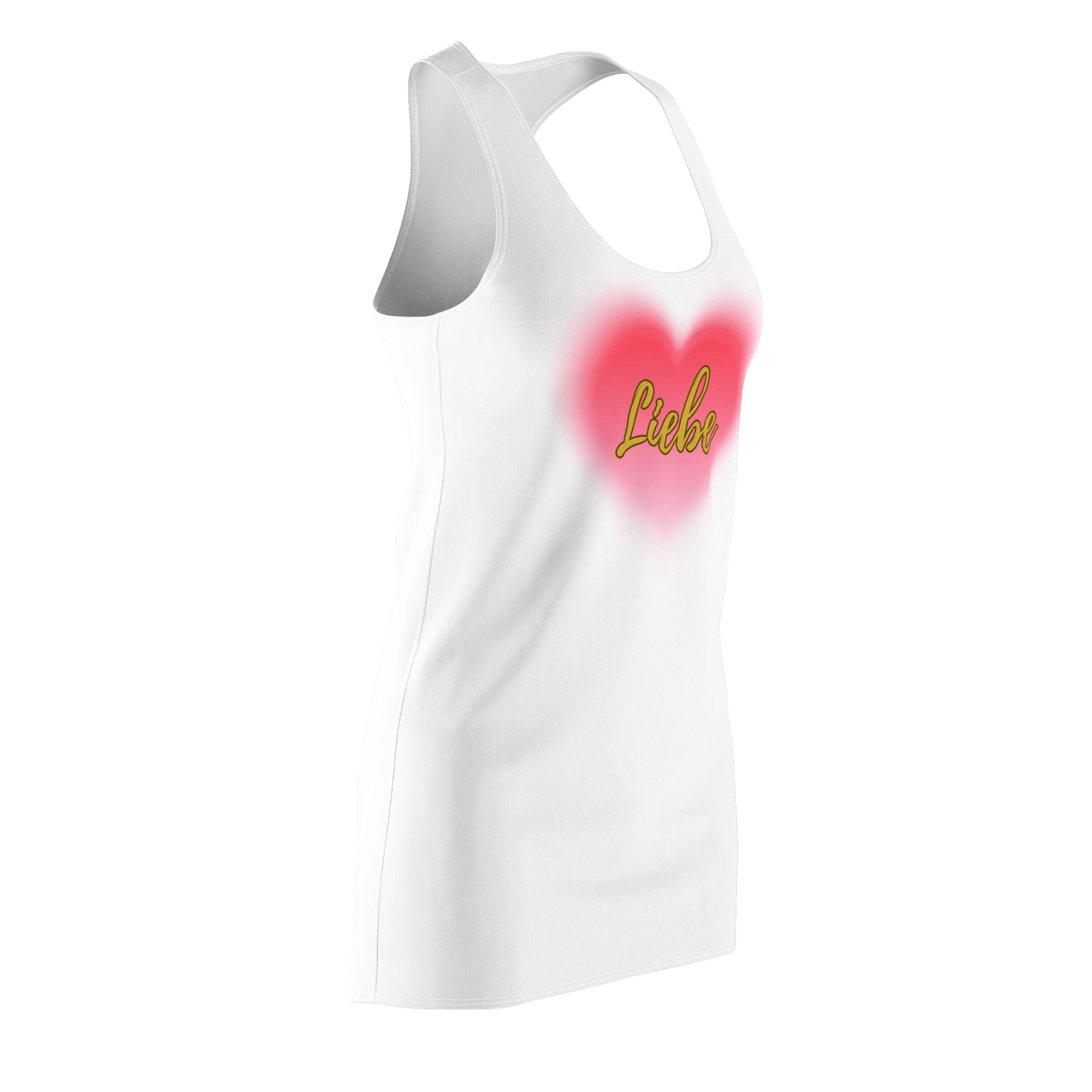 Liebe Racerback Kleid Damen – Sommerkleid mit Herz-Print