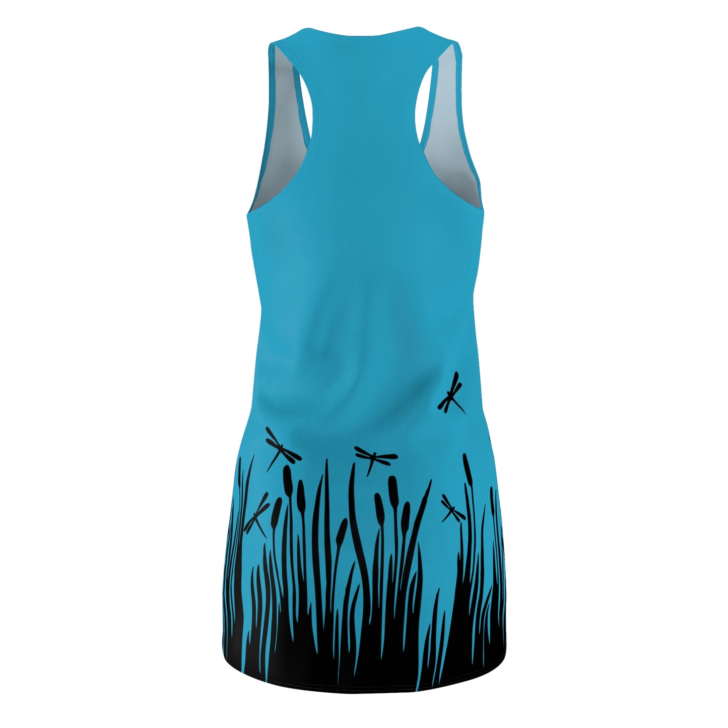 Türkises Damen Kleid Libellen Design Racerback Sommer Freizeit Party