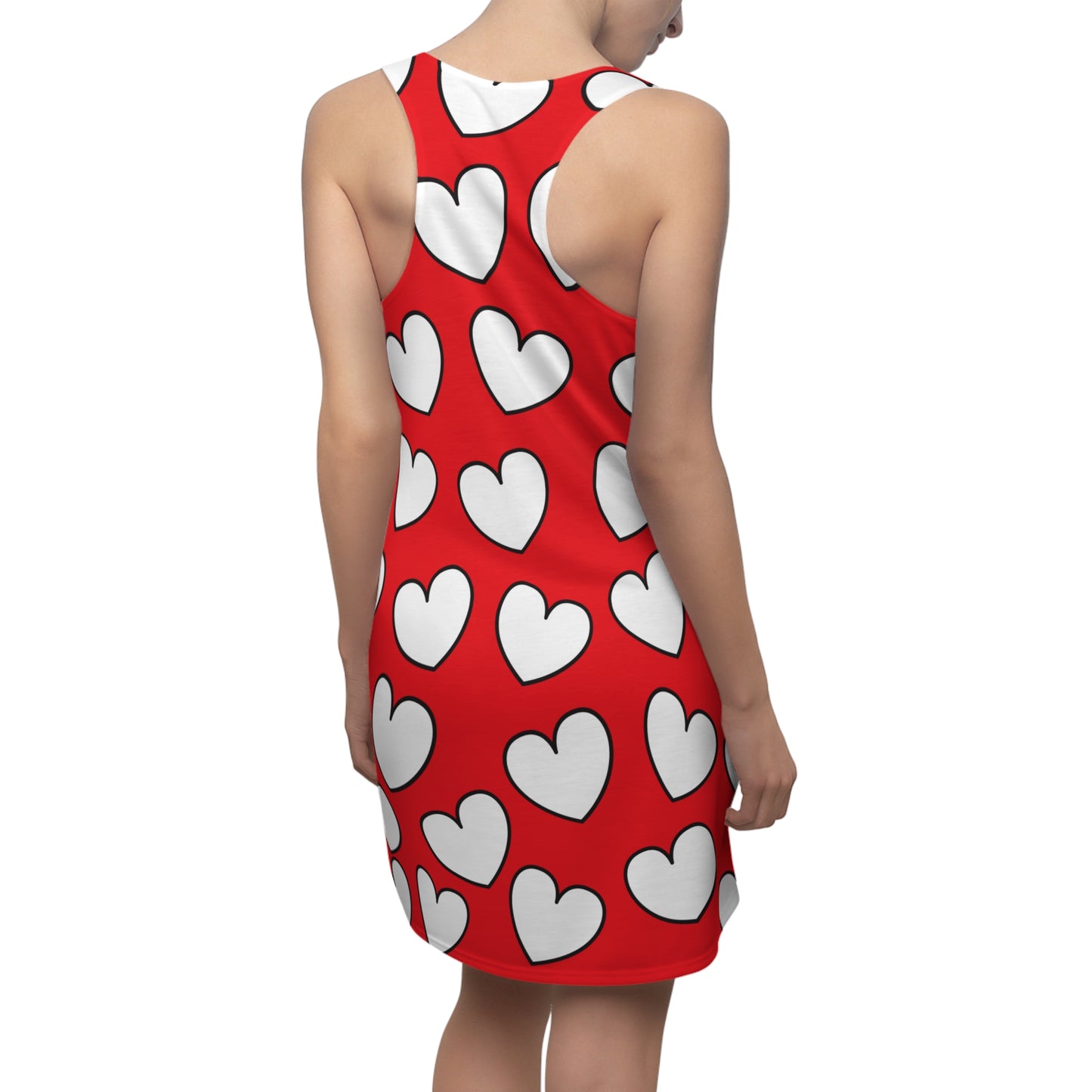 Racerback Kleid mit Herzmuster – Verspieltes Sommerkleid