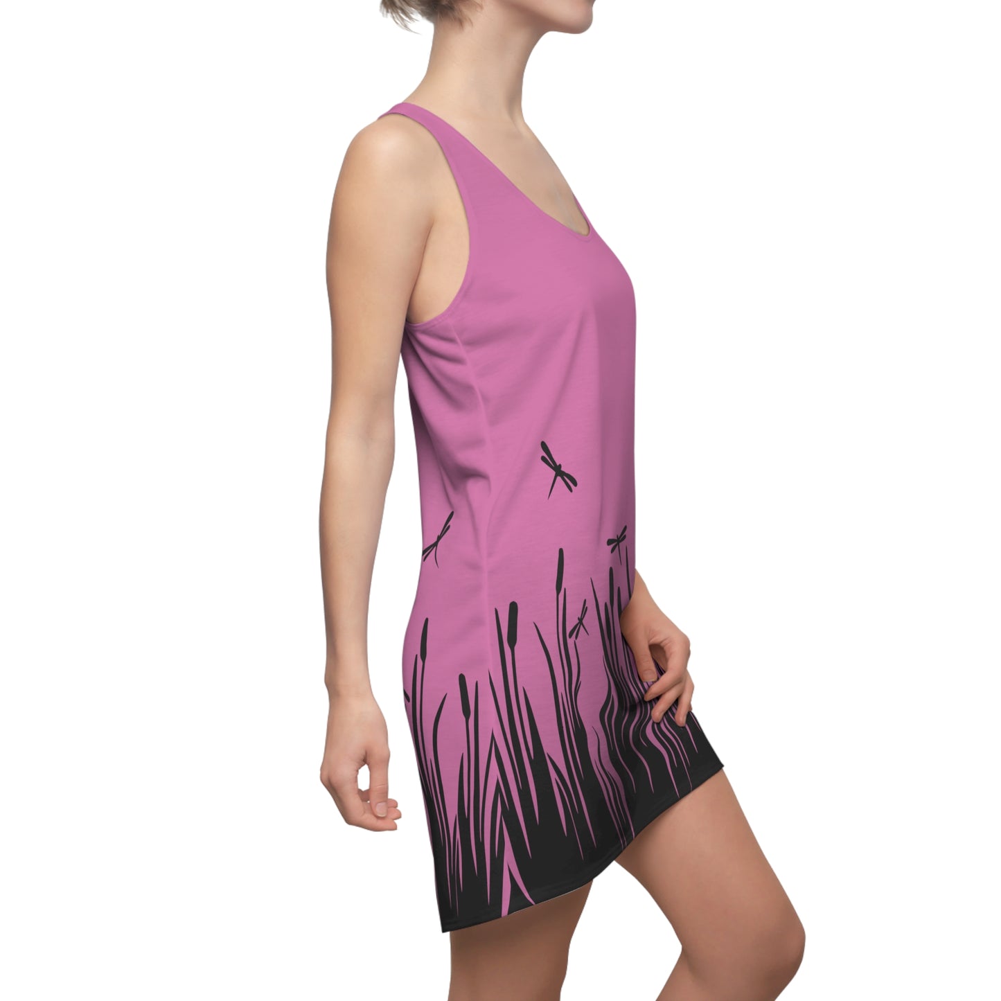 Rosanes Damen Kleid Libellen Design Racerback Sommer Freizeit Party