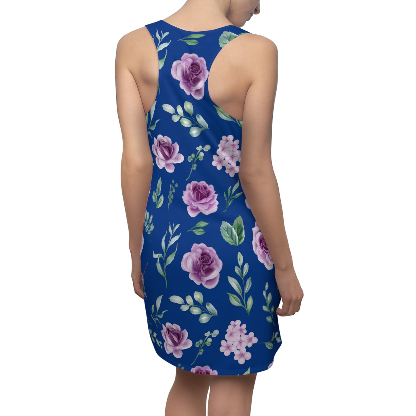 Blau Floral Racerback Kleid – Blumenkleid Sommer Damen