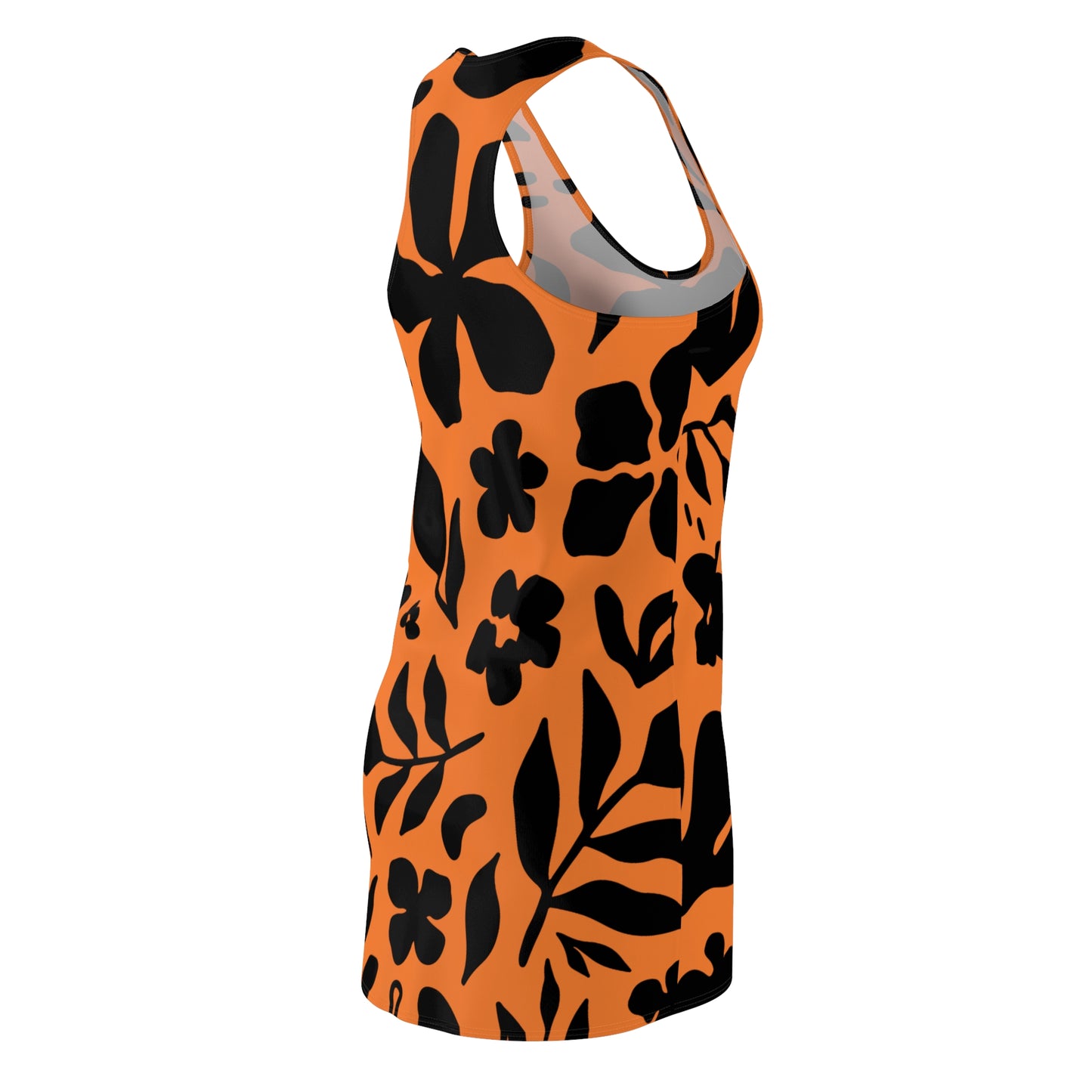 Schwarz Crusta Floral Racerback Kleid – Sommer Damenmode