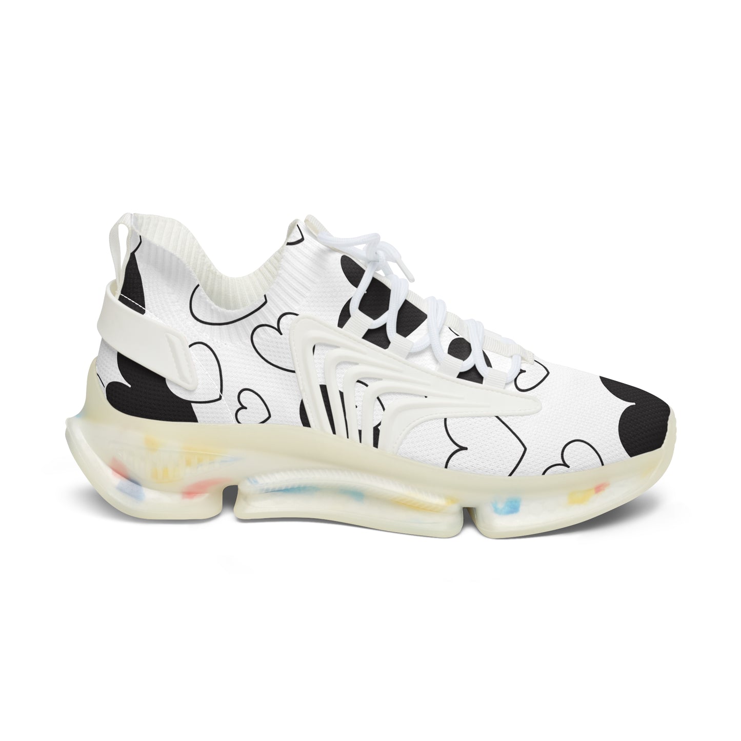 Damen Sneaker mit Herzmuster – Stylische Sportschuhe