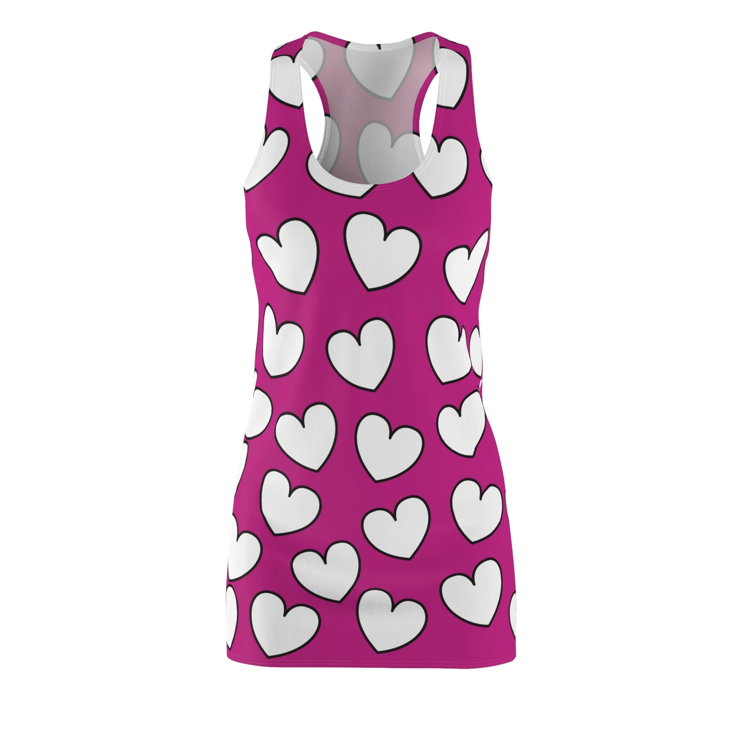 Racerback Kleid mit Herzmuster – Verspieltes Sommerkleid