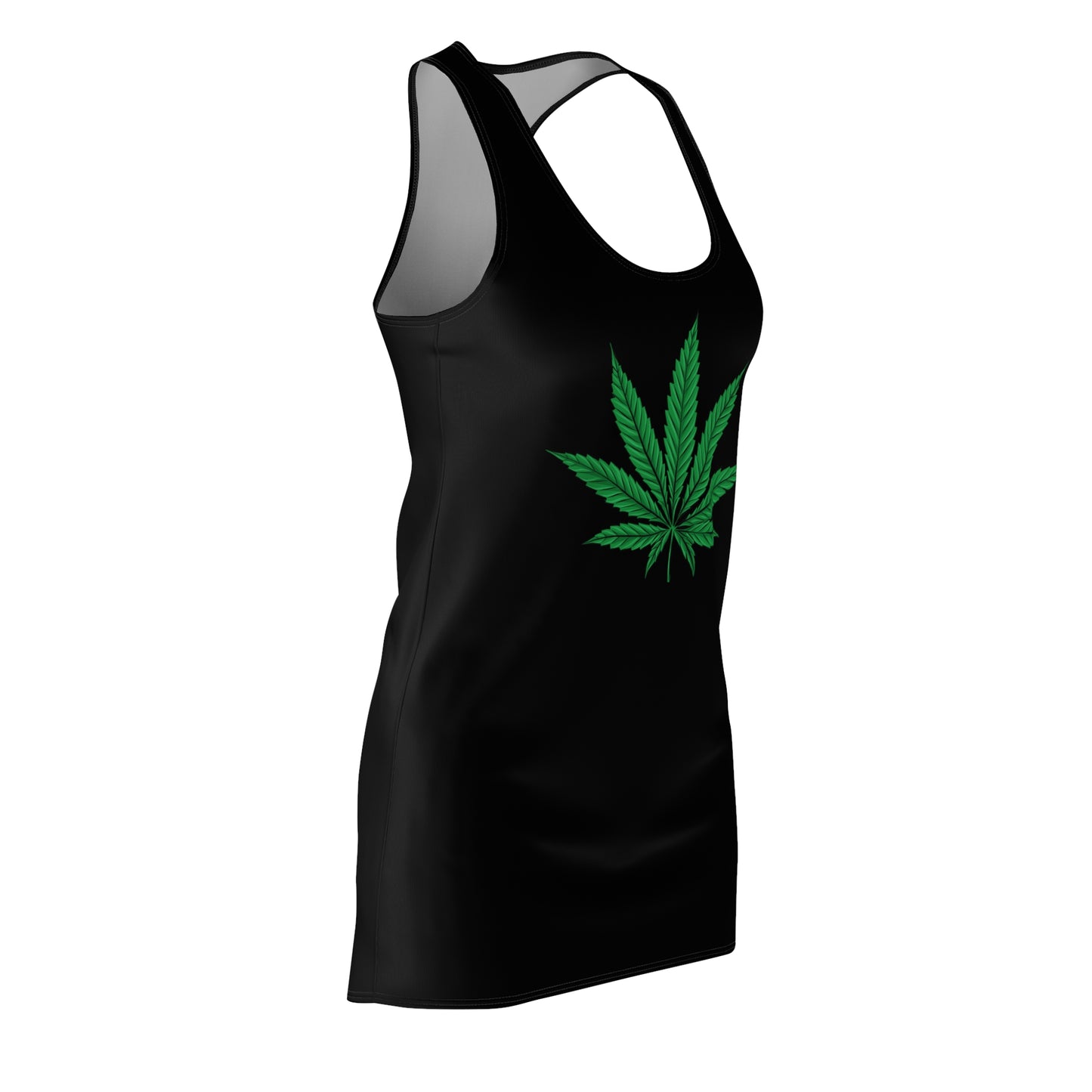 Cannabis Leaf Racerback Kleid – Trendiges Festival Outfit
