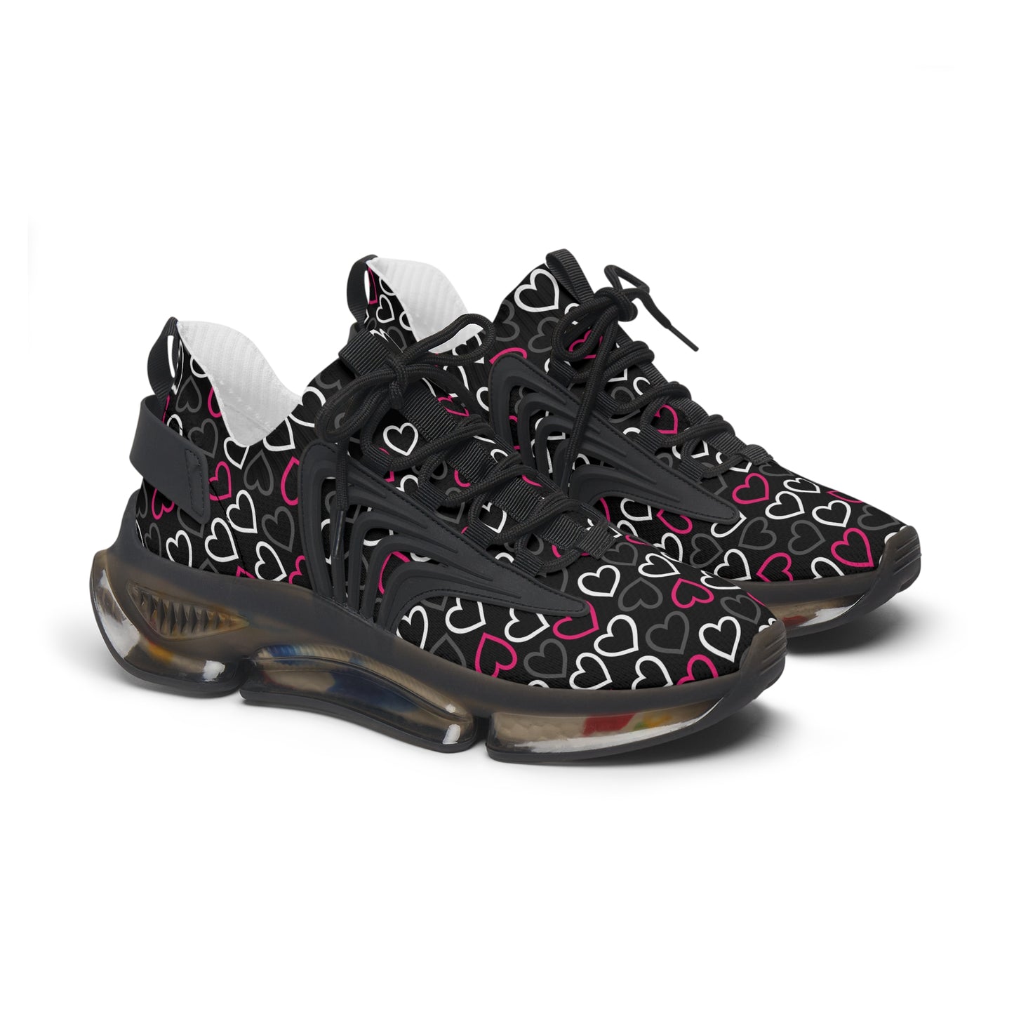 Damen Sneaker mit Herzmuster – Stylische Sportschuhe
