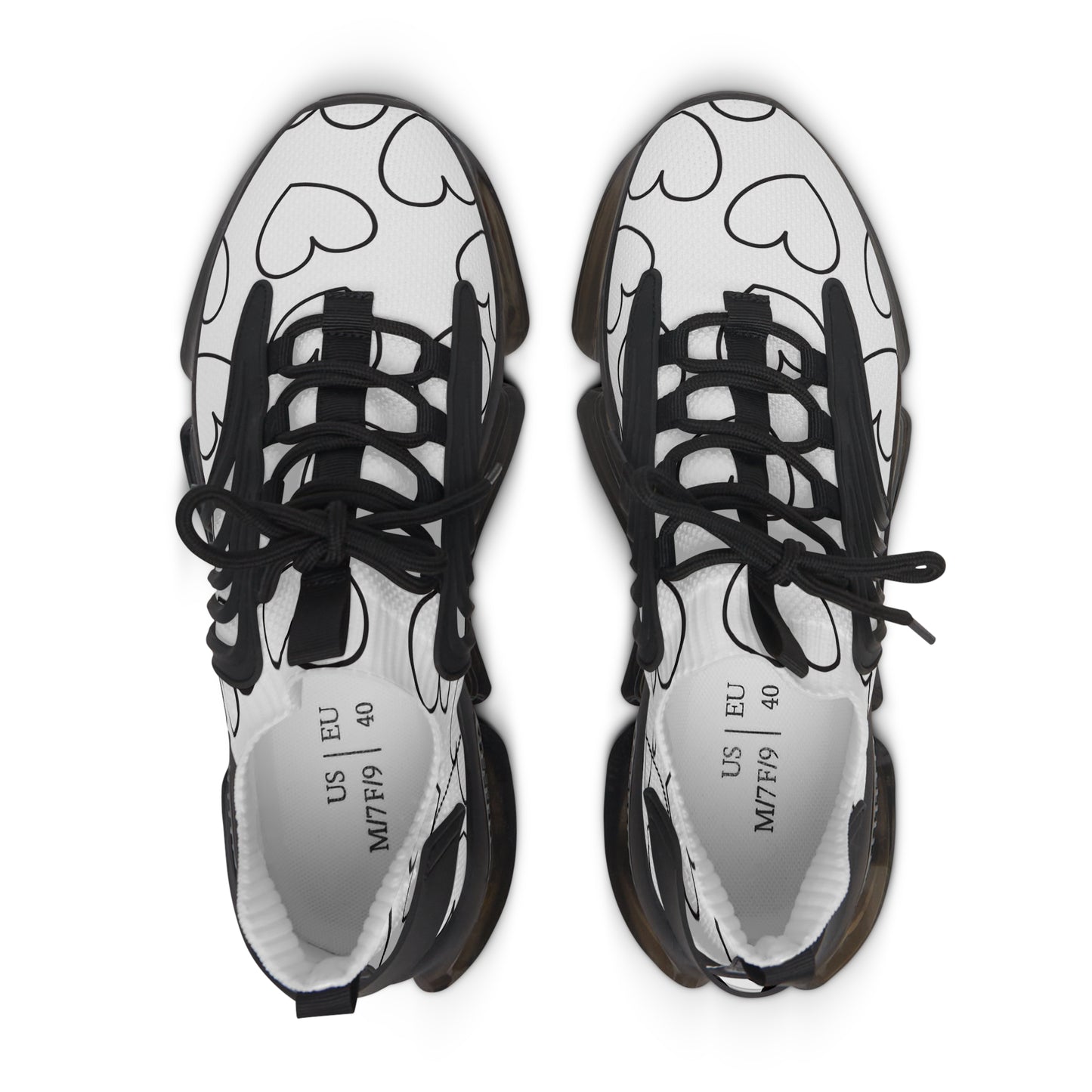 Damen Sneaker mit Herzmuster – Stylische Sportschuhe