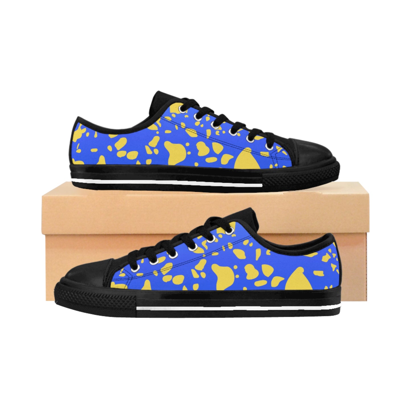 Blue Canvas Sneakers for Women – Casual Lace-Up Street Style Shoes