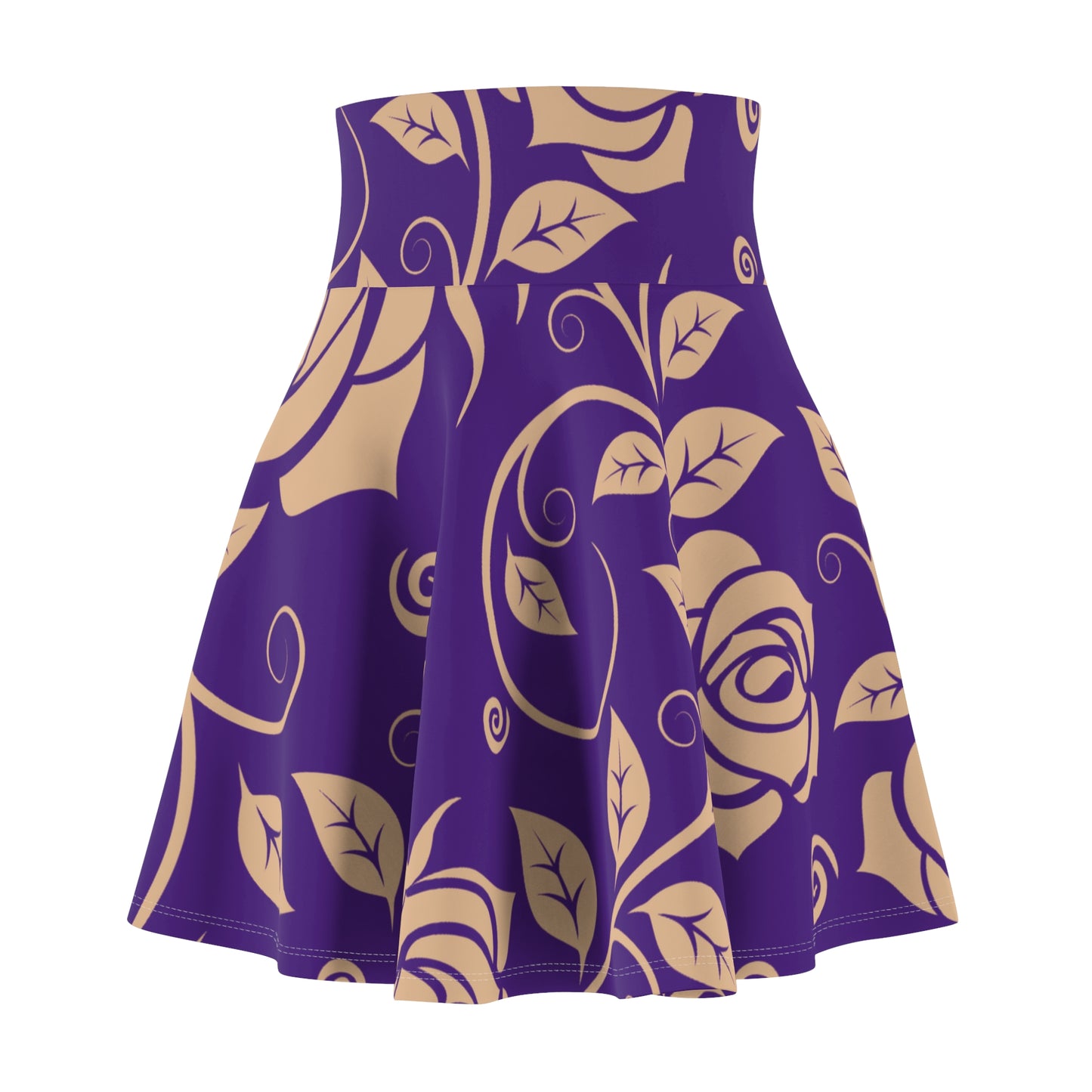 Lilaner Damen Rock Floral Skater Elegant Frühling Sommer Casual