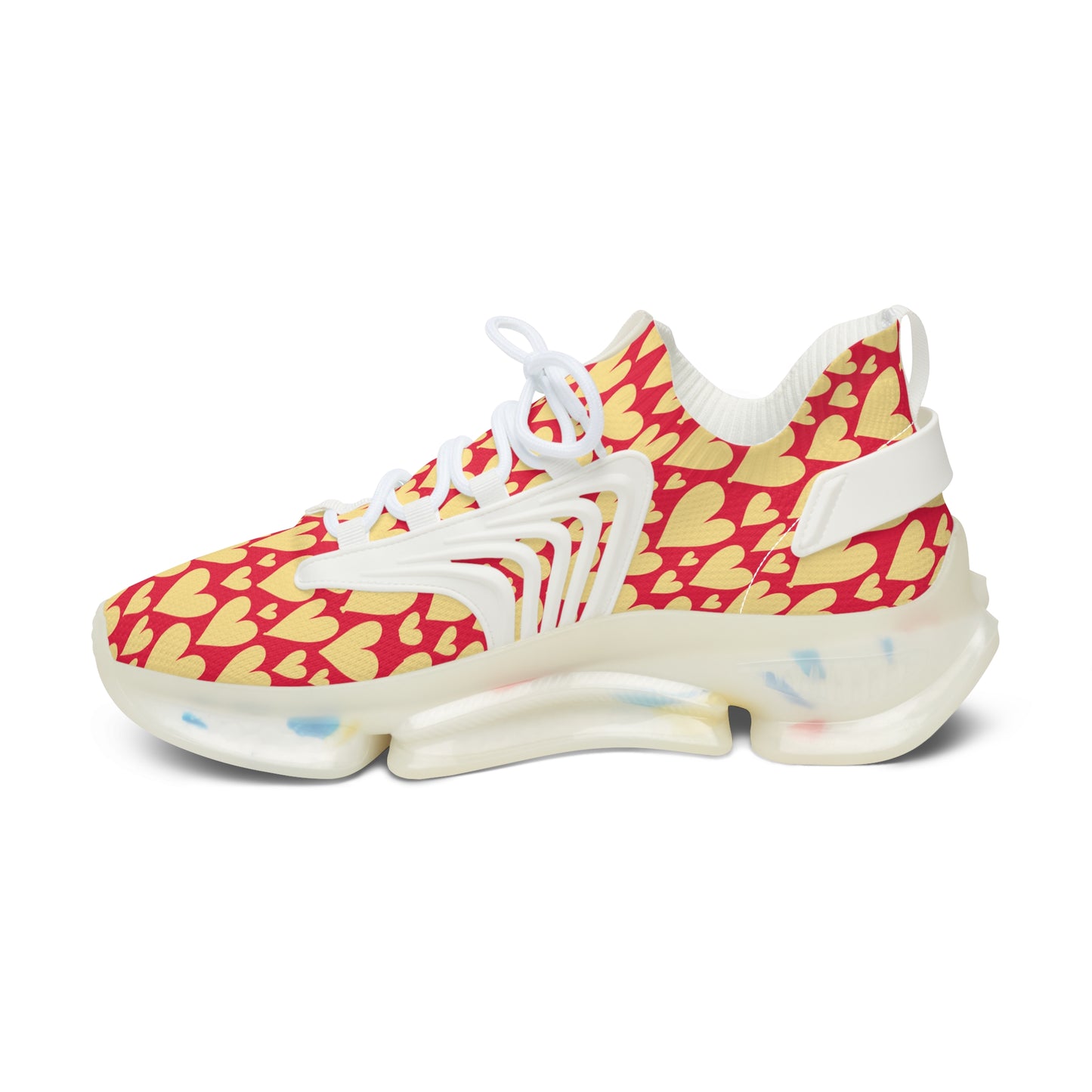 Damen Sneaker mit Herzmuster – Stylische Sportschuhe