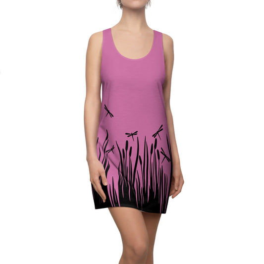 Rosanes Damen Kleid Libellen Design Racerback Sommer Freizeit Party