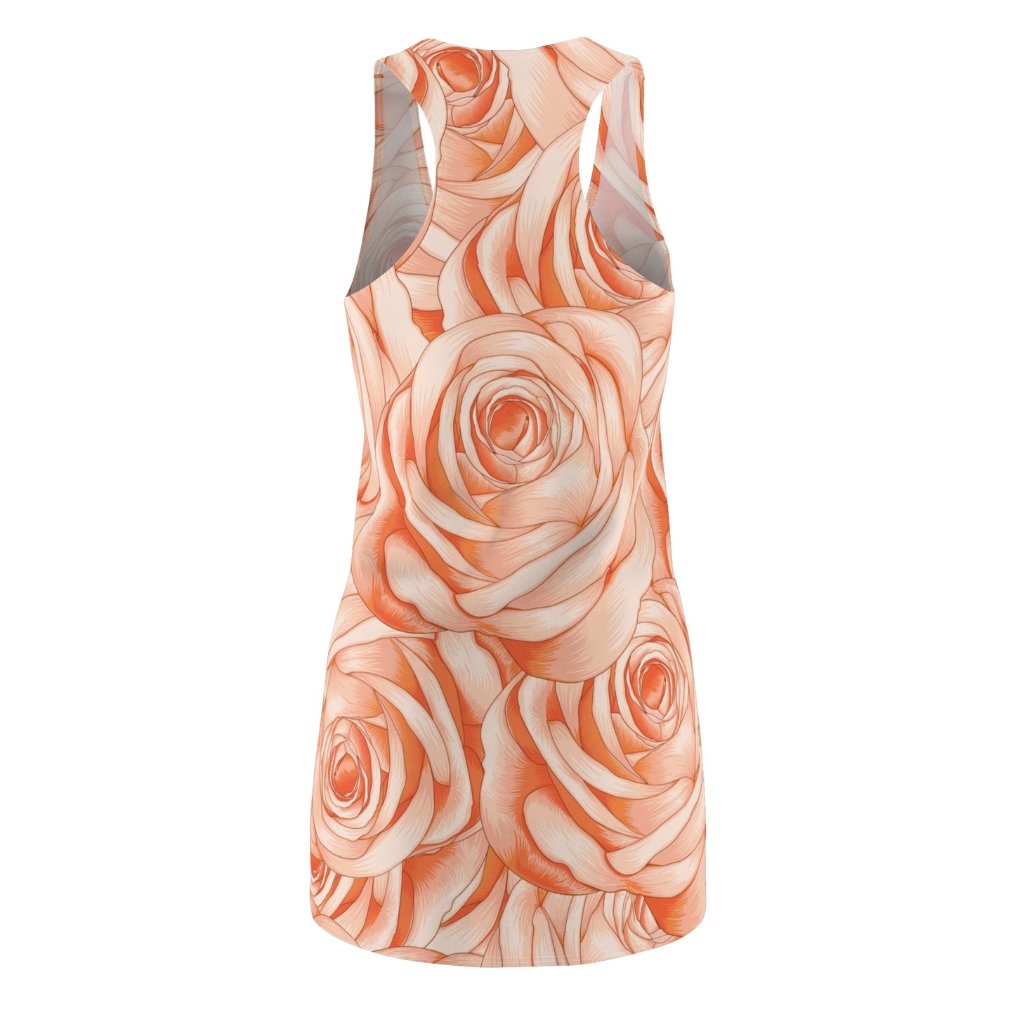 Damen Kleid Floral Racerback Rosen Sommer Strand Freizeit